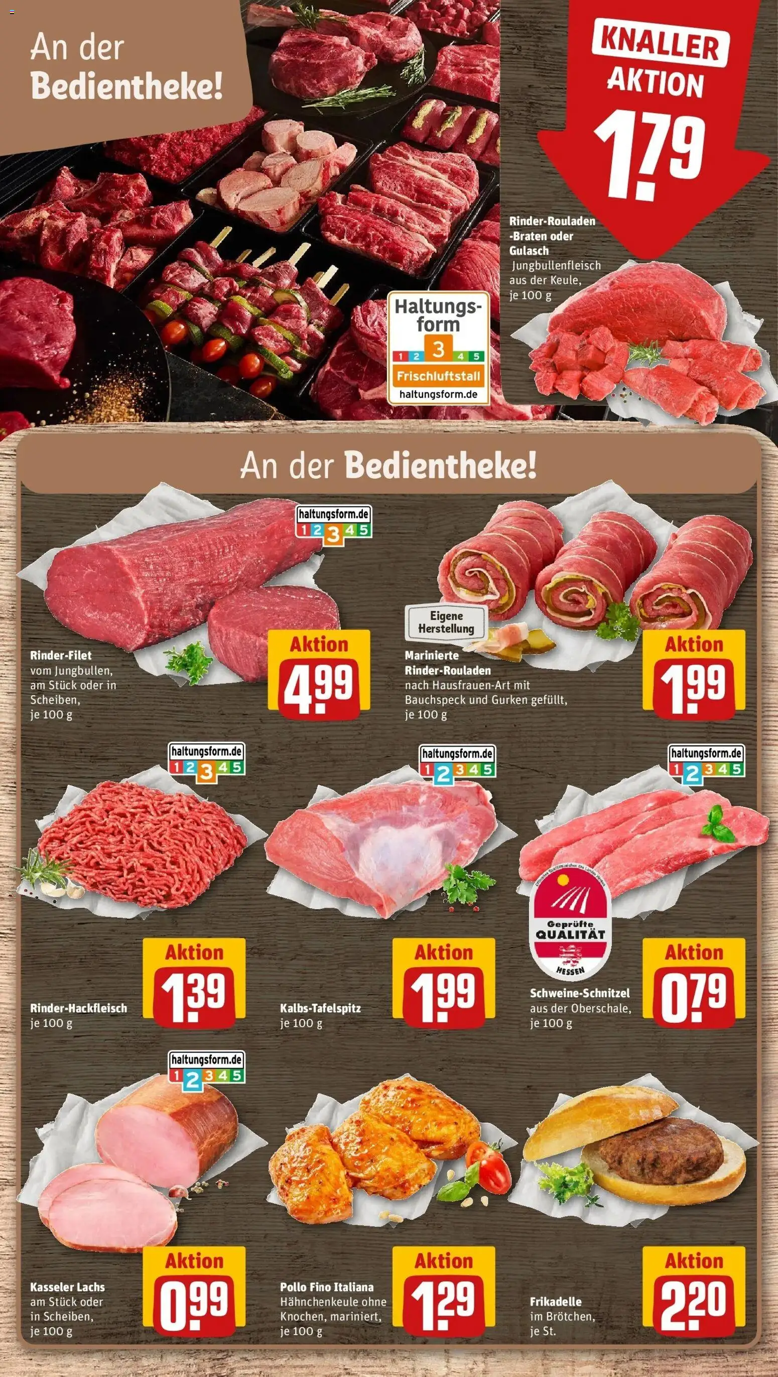 REWE Prospekt ab 26.10.2026 zum Blättern » Angebote | Seite: 8 | Produkte: Rinderrouladen, Lachs, Gulasch, Gurken