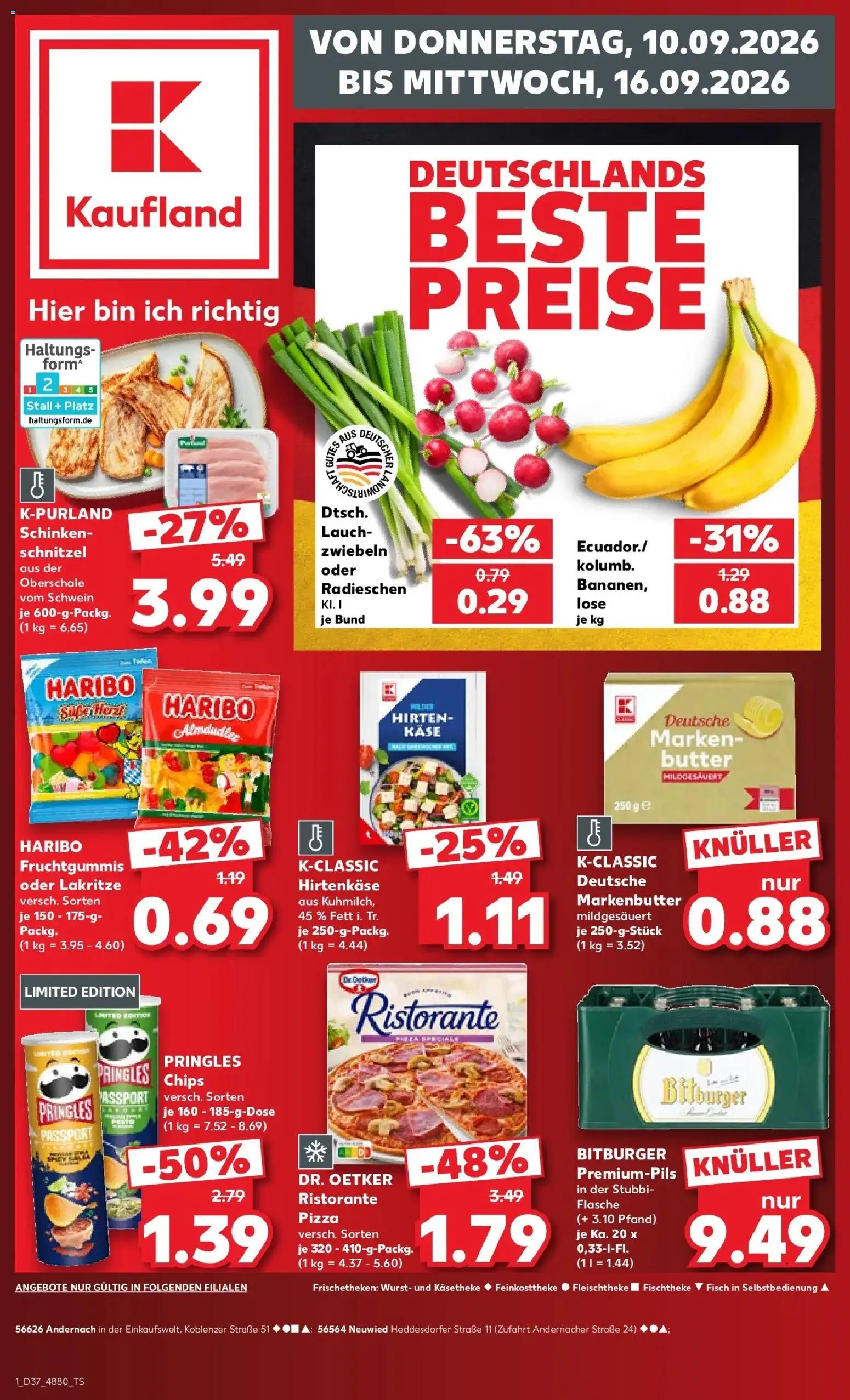 Prospekt Kaufland ab 10.09.2026 » Angebote Online zum Blättern | Seite: 1 | Produkte: Haribo, Käse, Wurst, Chips