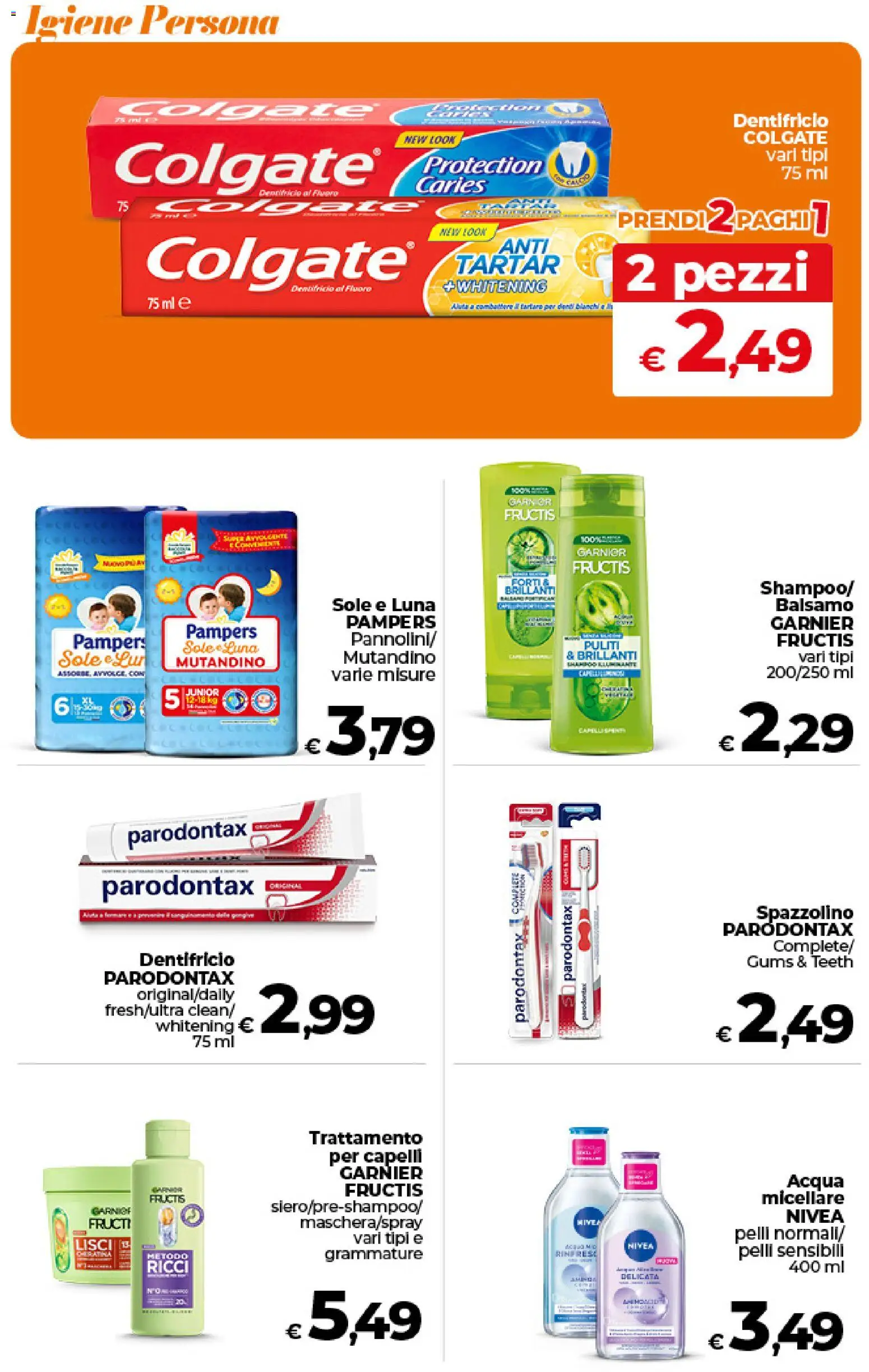 Volantino Ipercoop del 09.06.2026 | Pagina: 46 | Prodotti: Balsamo, Acqua micellare, Spazzolino, Pampers