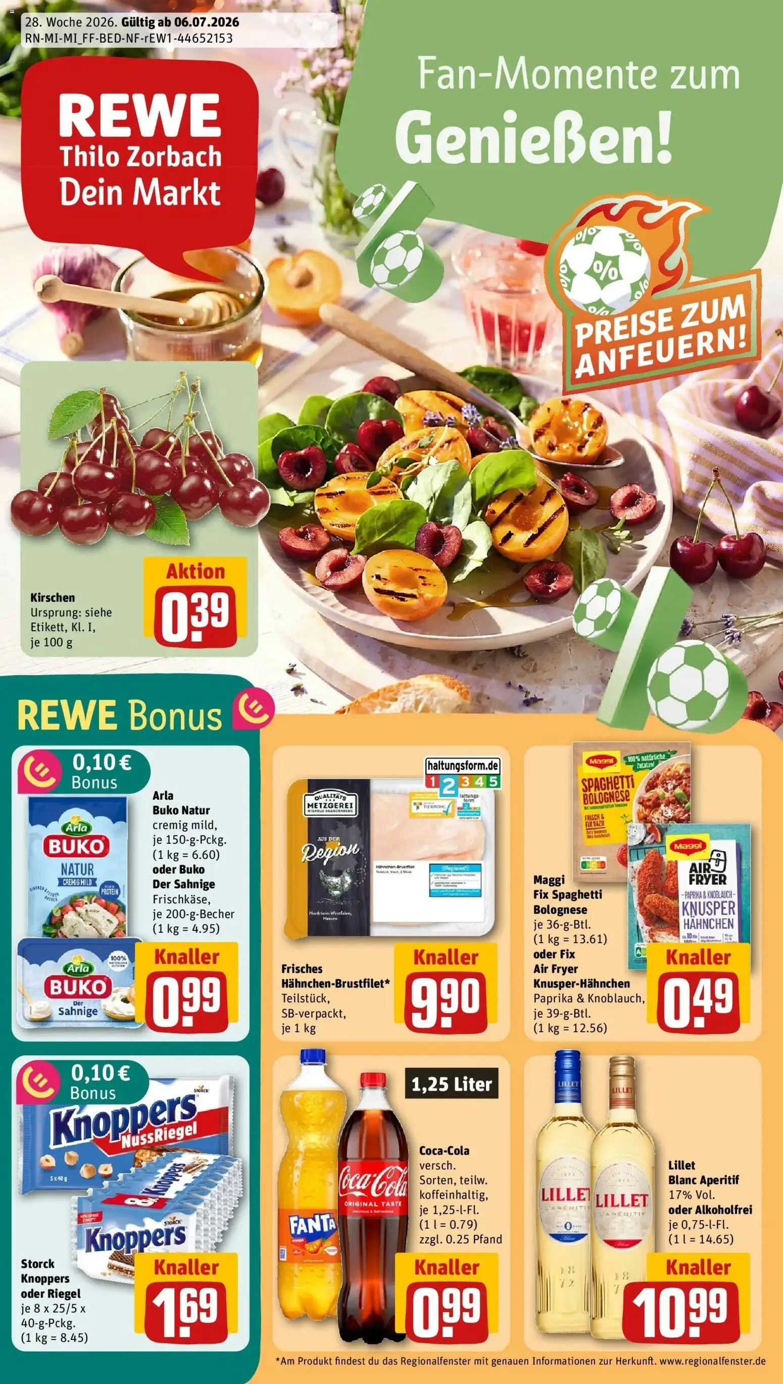 Rewe Prospekt Nierstein – gültig ab 05.07.2026 | Seite: 1 | Produkte: Fanta, Maggi, Lillet, Paprika