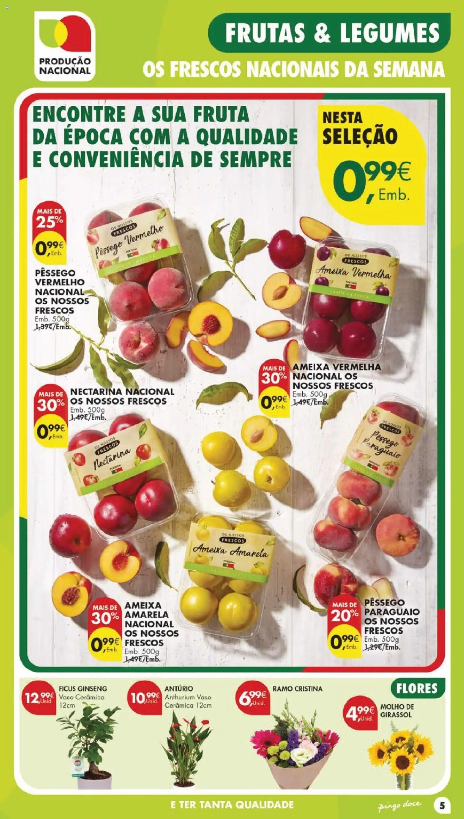 Pingo Doce folheto │ válido de 04/08/2026 | Página: 5 | Produtos: Flores, Vaso