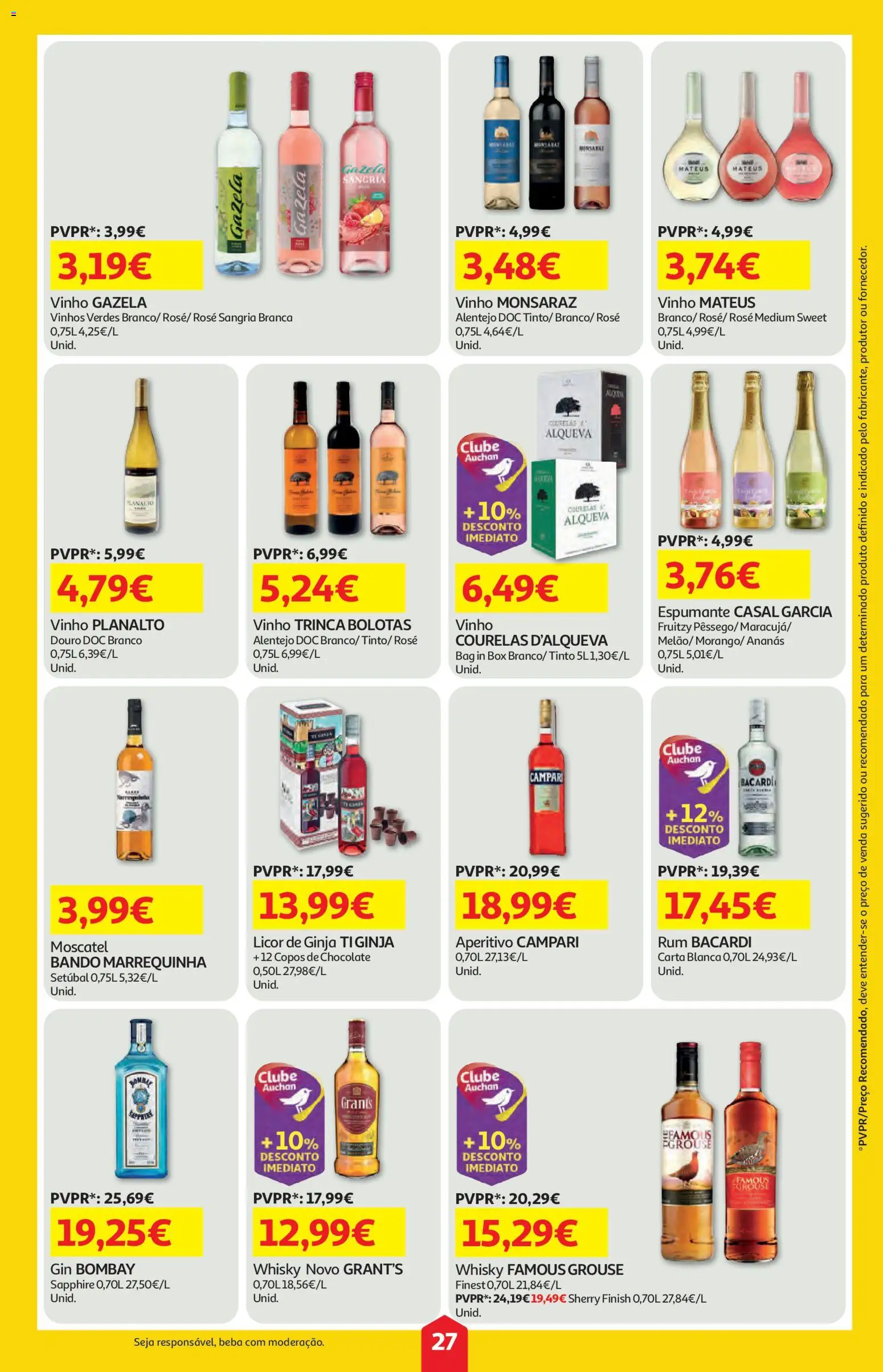 Auchan folheto │ válido de 16/07/2026 | Página: 27 | Produtos: Espumante, Licor, Chocolate, Gin