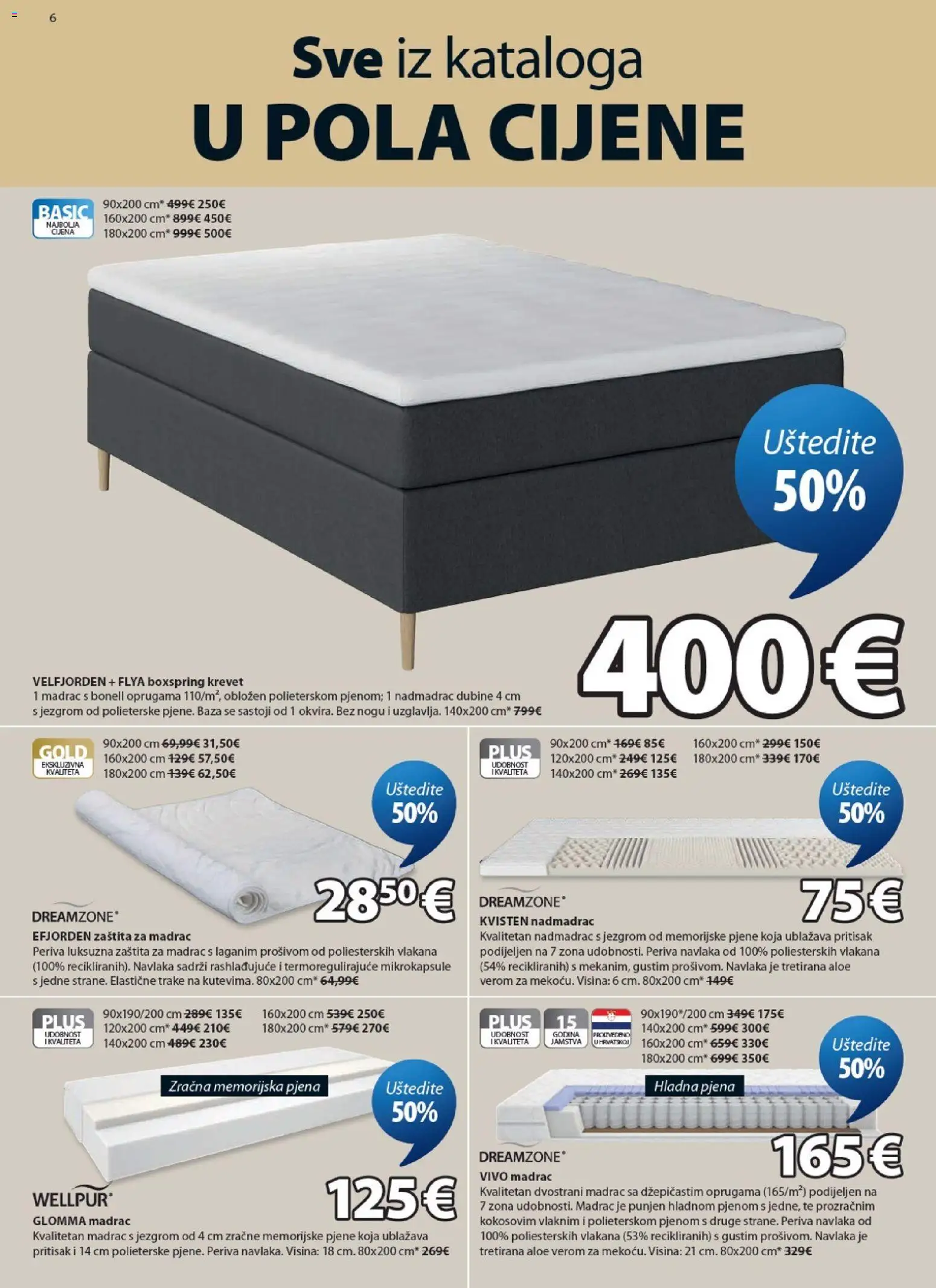 JYSK katalog | vrijedi od 05.08.2026 | Stranica: 6 | Proizvodi: Krevet, Madrac, Elastične trake, Nadmadrac