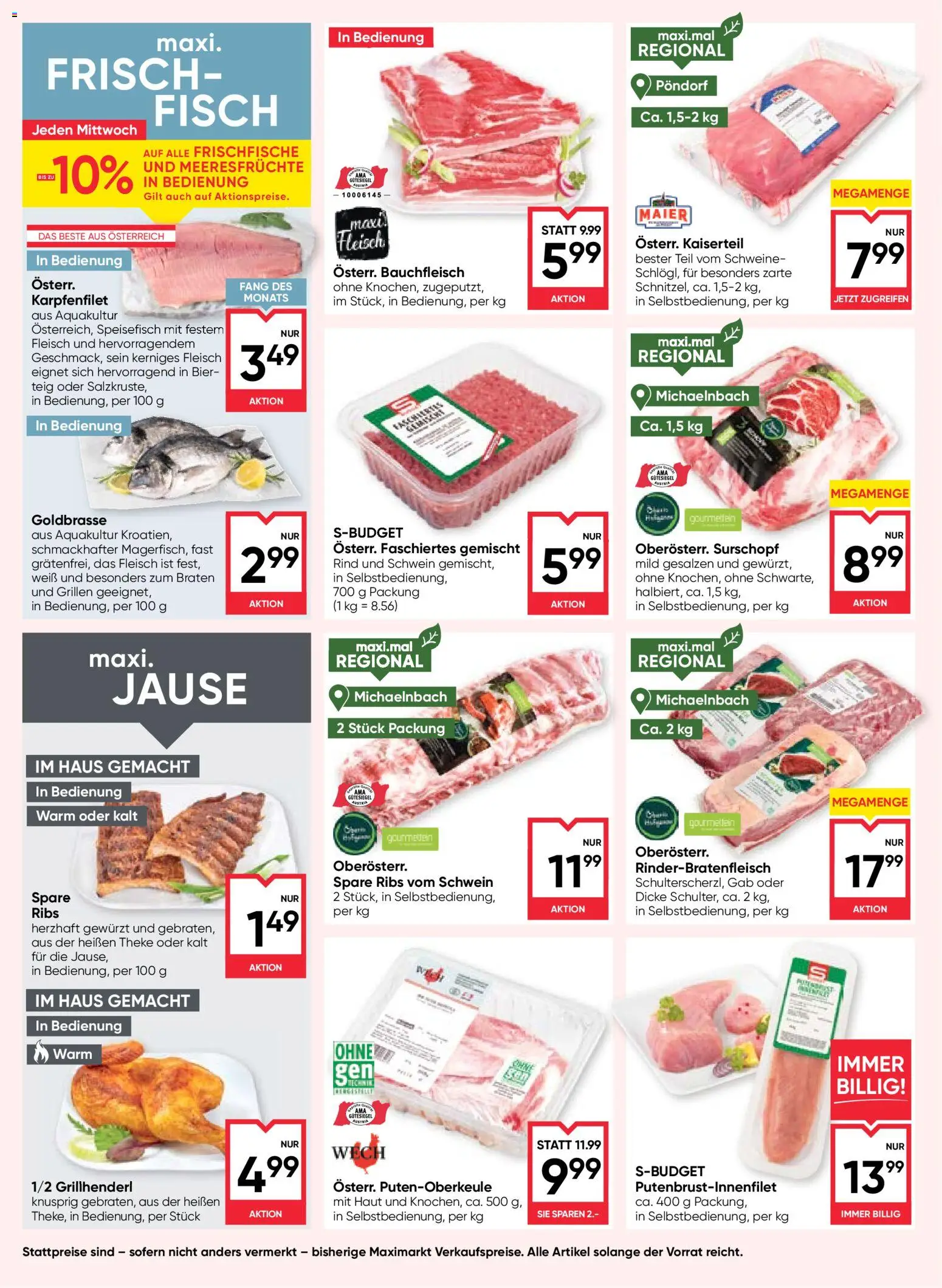 Maximarkt Flugblatt gültig ab 15.10.2026 | Seite: 8 | Produkte: Meeresfrüchte, Bier, Fisch