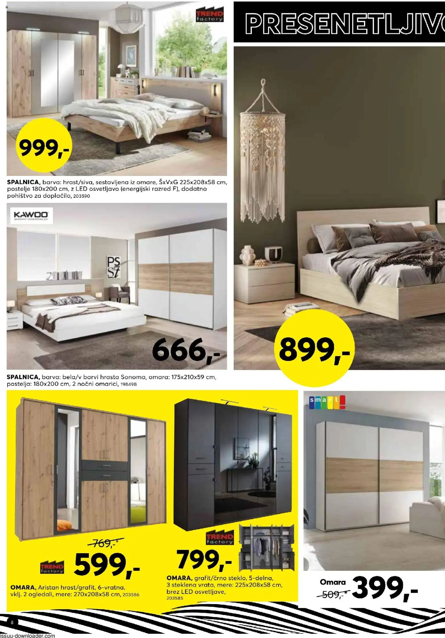 Novi Dipo katalog ponudbe – veljaven od 27.05.2026 | Stran: 8 | Izdelki: Pohištvo, Postelja, Omara, Barva