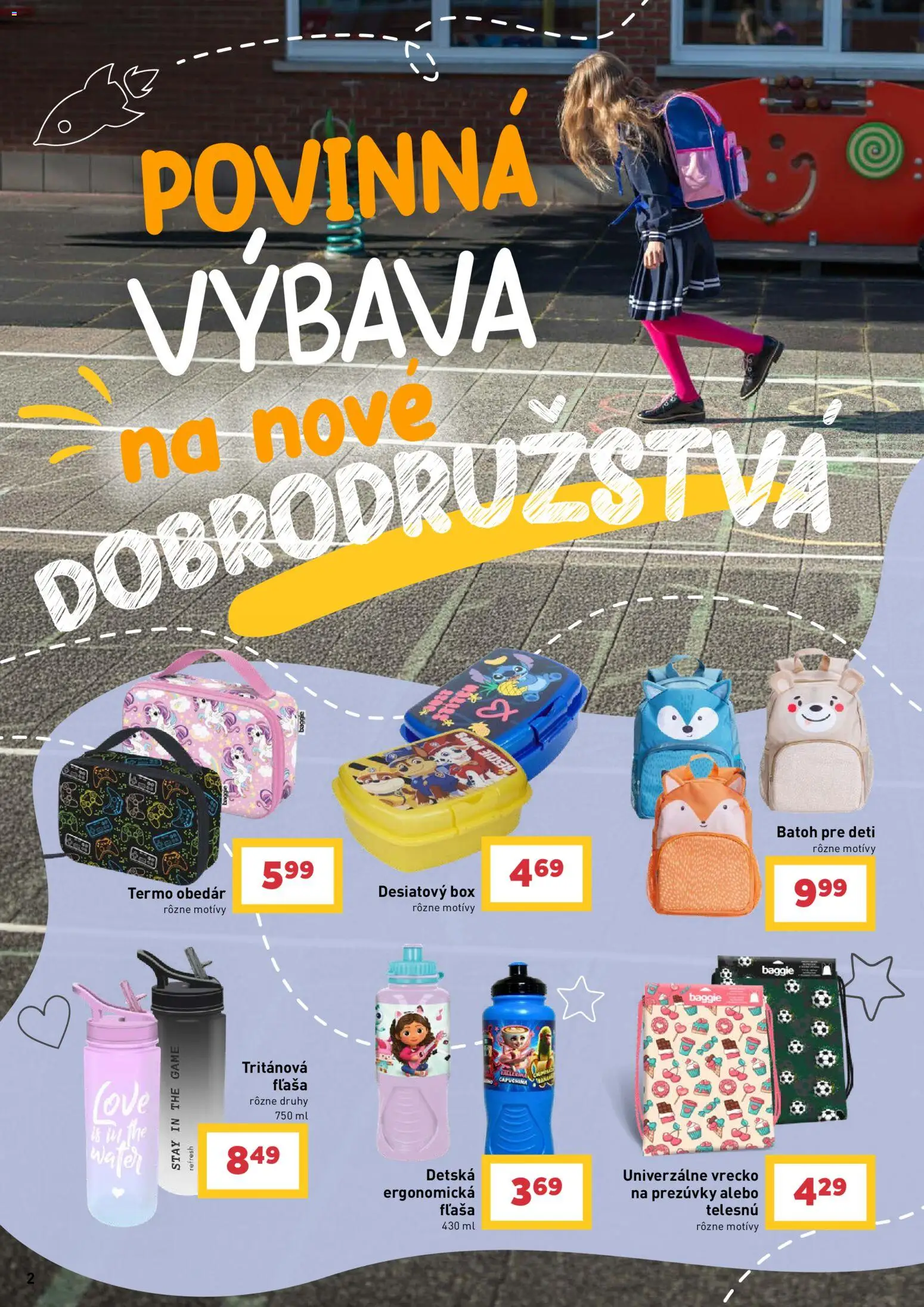 Nové Billa akcie – leták je platný od 29.07.2026 | Strana: 2 | Produkty: Batoh