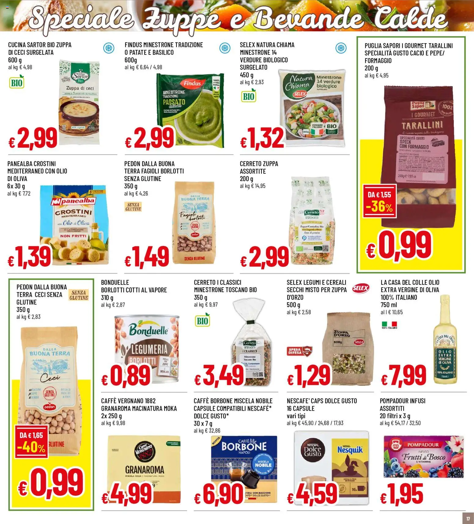 Volantino Galassia del 15/10/2026 | Pagina: 17 | Prodotti: Minestrone, Zuppe, Patate, Borbone