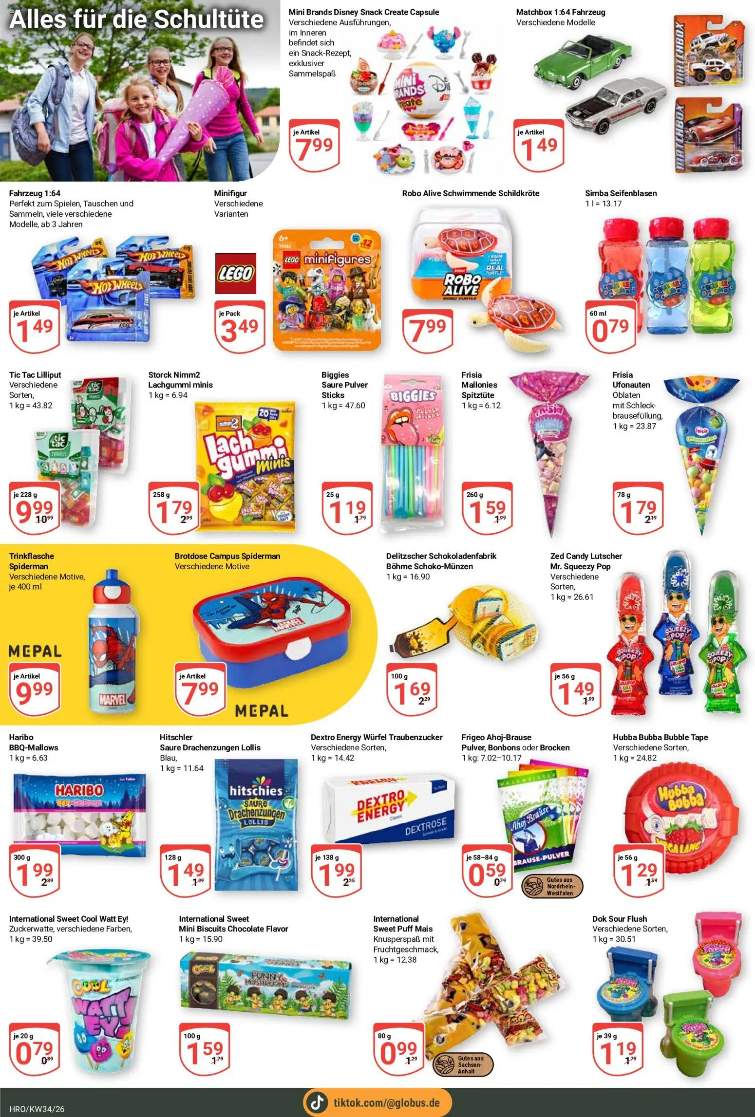Globus Prospekt Roggentin/Rostock – gültig ab 17.08.2026 | Seite: 23 | Produkte: Mais, Haribo, Energy, Lutscher