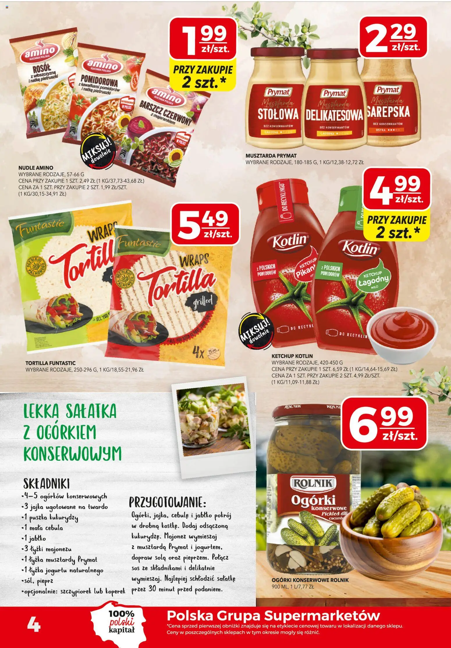 Top Market gazetka od 16.07.2026 | Strona: 4 | Produkty: Ketchup, Jajka, Ogórki, Majonez