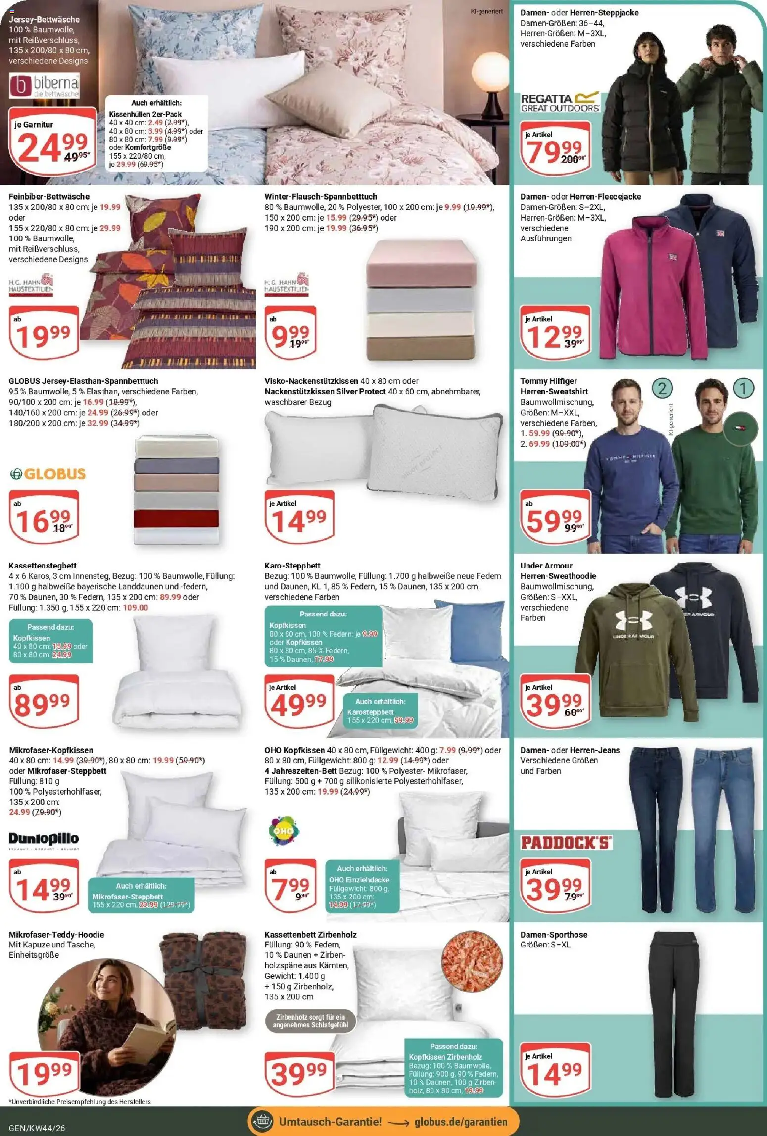 Globus Prospekt Gensingen (ab 26.10.2026) » Angebote online | Seite: 30 | Produkte: Gewicht, Bettwäsche, Kopfkissen