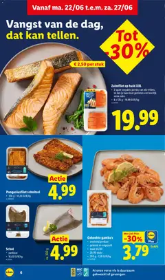 Lidl Folder week 26 - Voorbeeld van een folder van Lidl, geldig van 22.06.2026 | Pagina: 6 | Producten: Zalm, Schnitzel, Vis, Kan