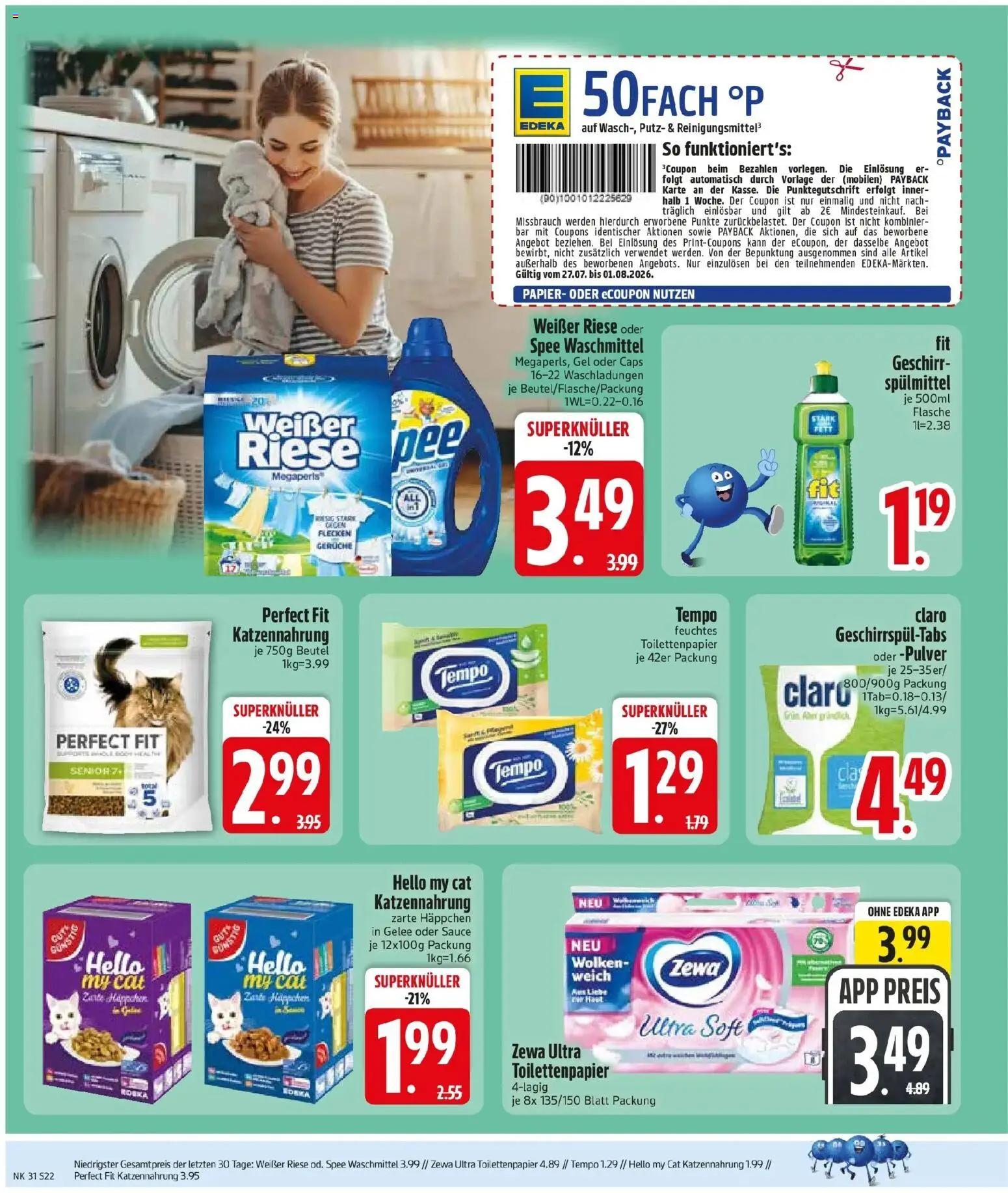 Edeka prospekt Wolfratshausen – gültig ab 27.07.2026 | Seite: 24 | Produkte: Zewa, Spee, Waschmittel, Tempo