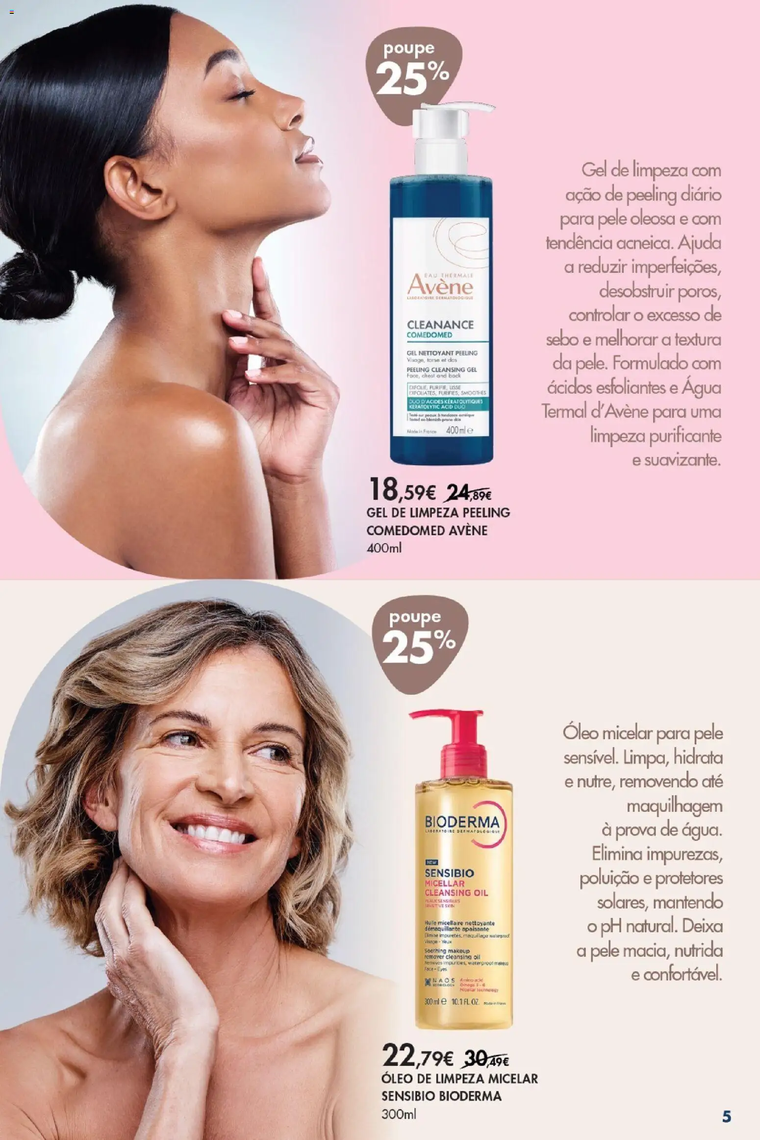 Pingo Doce Bem Estar Mulher Lojas │ válido de 03.03.2026 | Página: 5 | Produtos: Agua, Maquilhagem, Óleo, Gel de limpeza