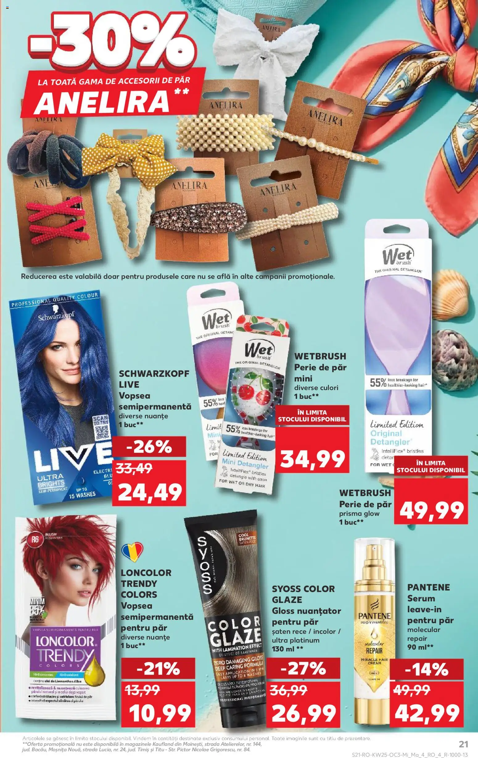 Noul catalog Kaufland – valabil de la 17.06.2026 | Pagină: 21 | Produse: Perie de păr, Serum, Blush, Perie