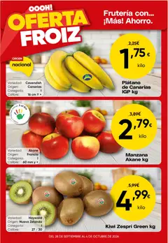 Vista previa Froiz Oferta semanal válido desde el 28/09/2026