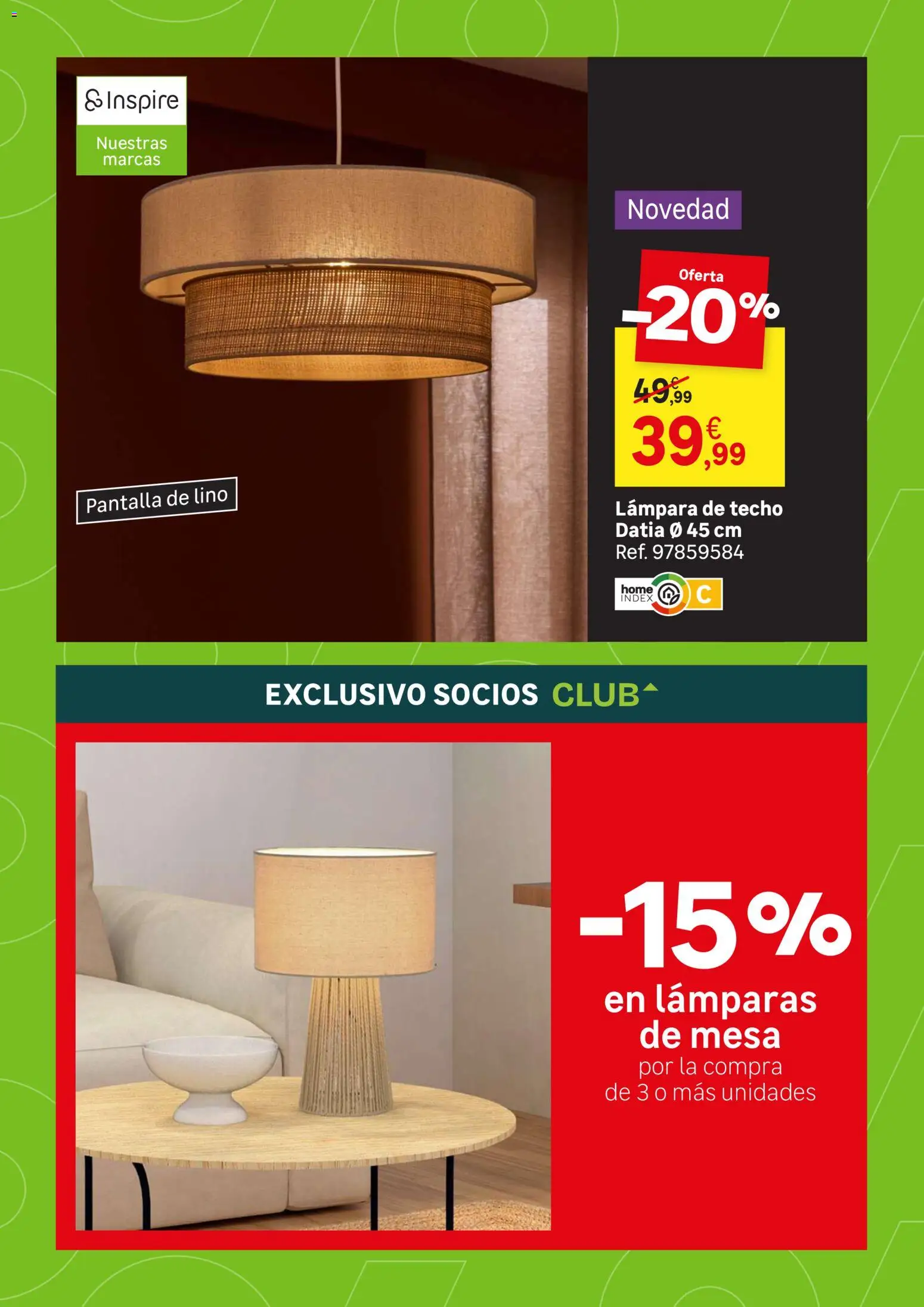 Leroy Merlin Black Friday │ válido desde el 20/10/2026 | Página: 58 | Productos: Lámpara de techo, Mesa, Lámparas, Lámpara