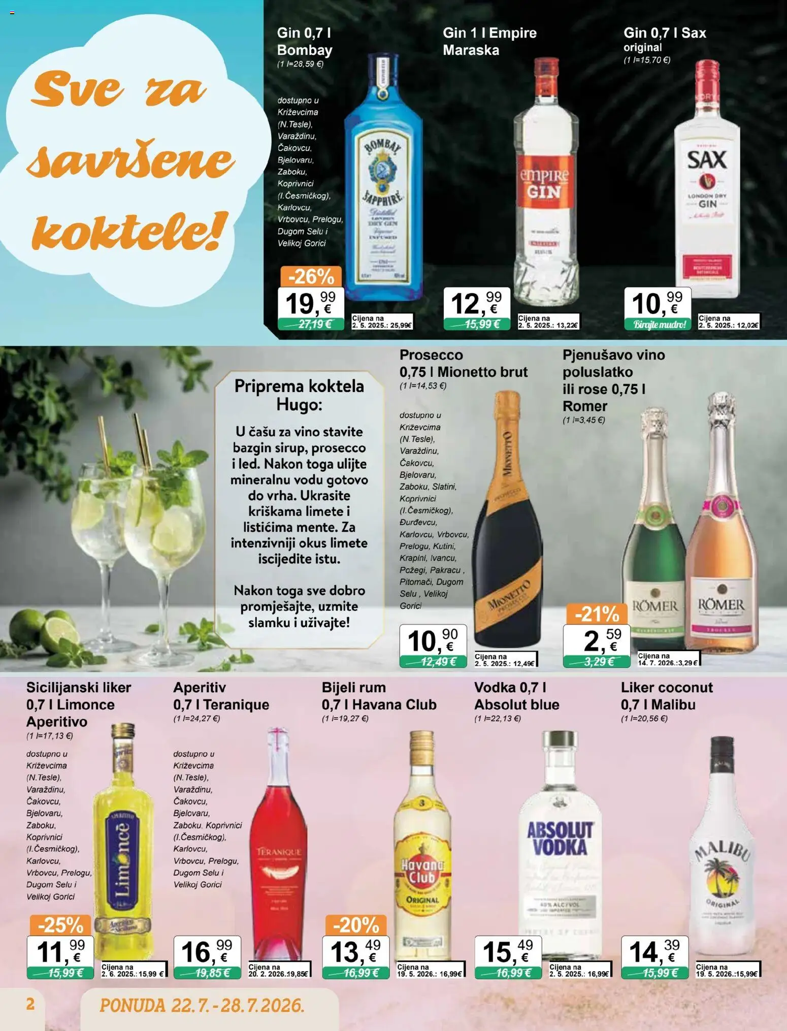 KTC katalog | vrijedi od 22.07.2026 | Stranica: 2 | Proizvodi: Aperitiv, Gin, Vino, Rum