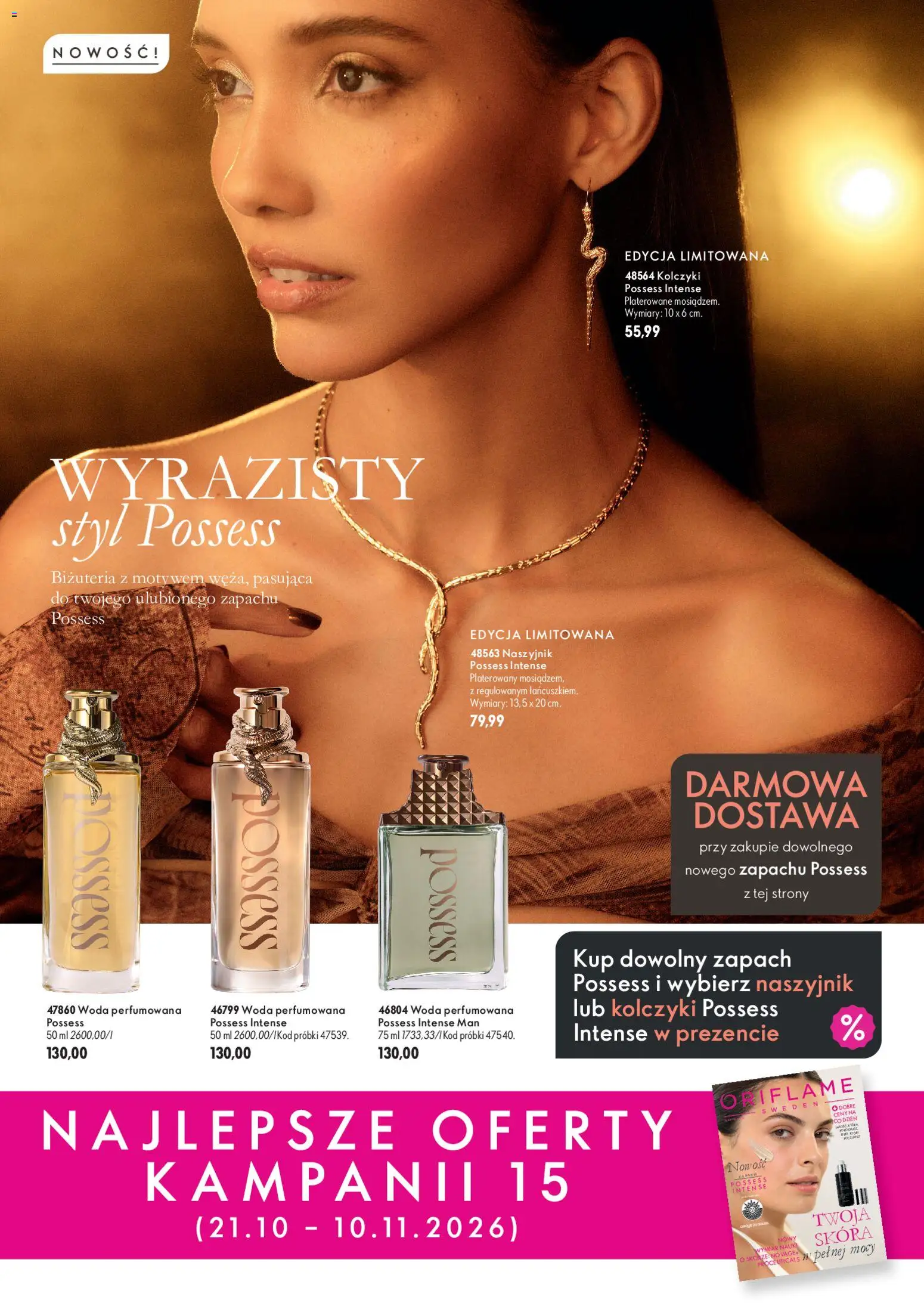 Oriflame Katalog Superoferty 15 od 21.10.2026 | Strona: 1 | Produkty: Naszyjnik, Zapach, Woda