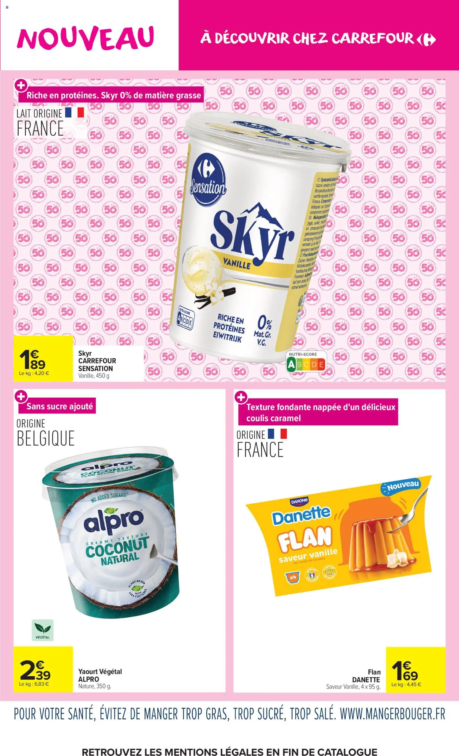 {H1} | Page: 5 | Produits: Alpro, Vanille, Yaourt végétal, Lait