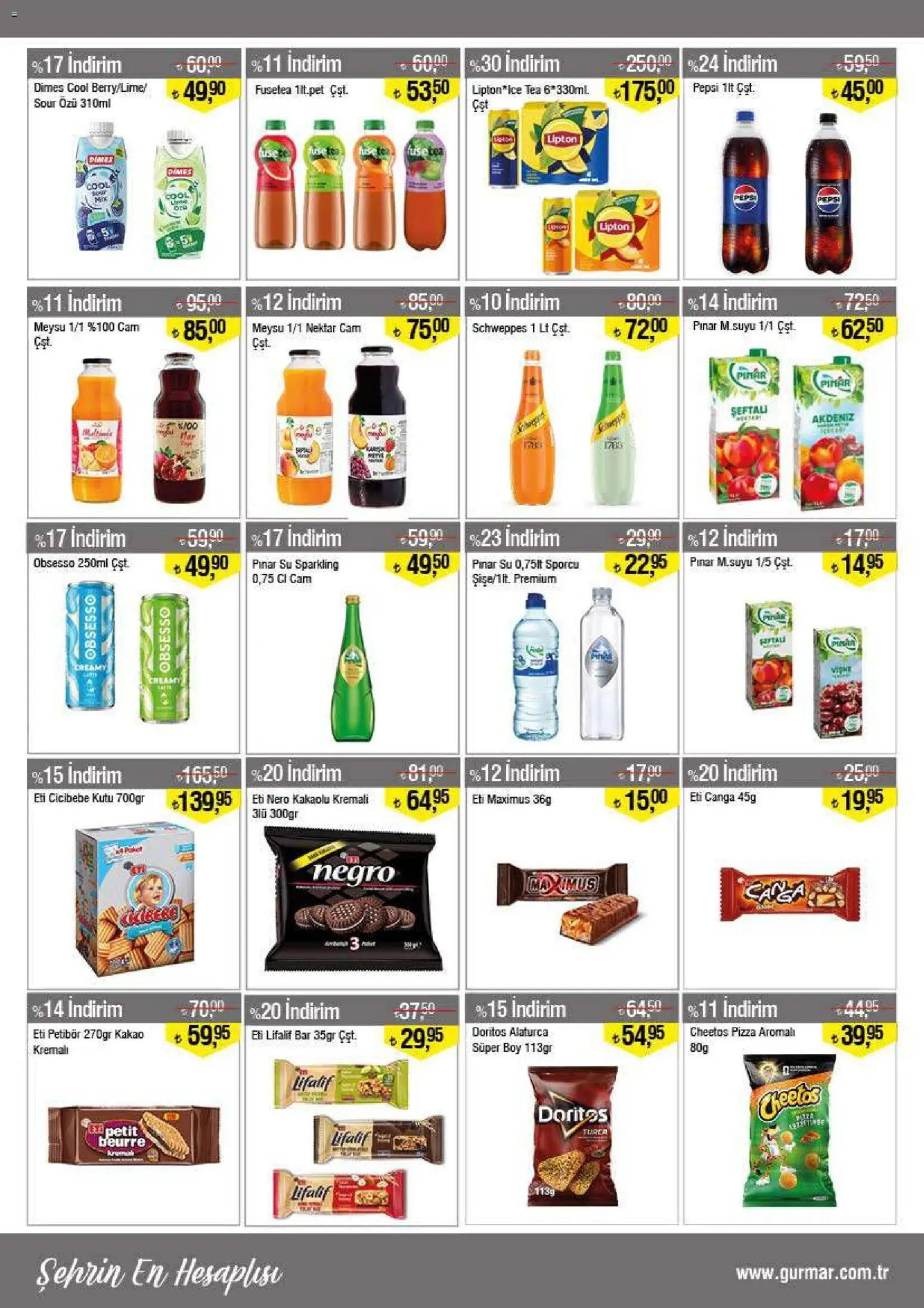 Gürmar Katalog - 01 Temmuz 2026 tarihinden itibaren geçerlidir | Sayfa: 10 | Ürünler: Kutu, Pizza, Su