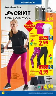 Anteprima del volantino CRIVIT Pantaloncini sportivi da donna, Pantaloncini sportivi da donna Misure: S-L valido a partire dal 09/07/2026 | Pagina: 42