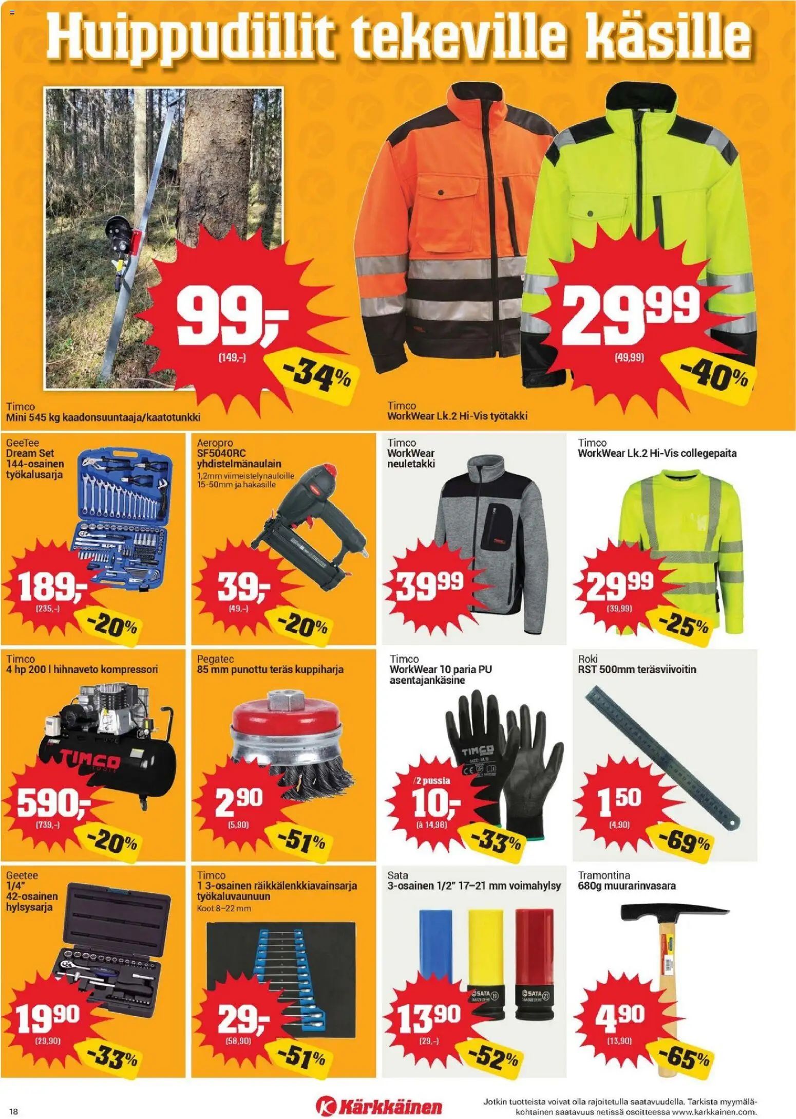 Kärkkäinen tarjoukset – voimassa 19/08/2026 alkaen | Sivu: 18 | Tuotteet: Neuletakki, Kompressori