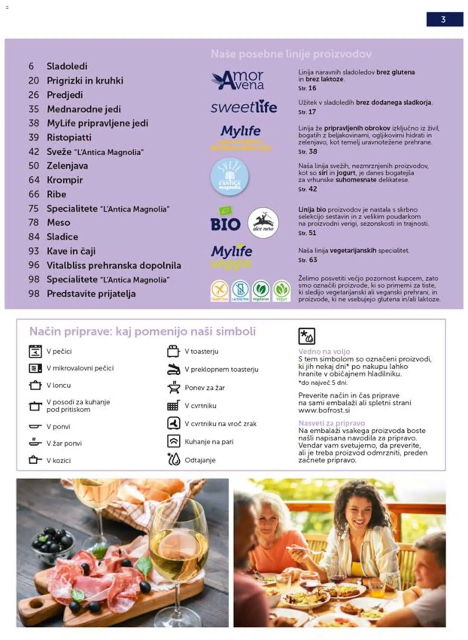 Novi Bofrost katalog ponudbe – veljaven od 01.07.2026 | Stran: 3 | Izdelki: Prehranska dopolnila, Prigrizki, Ribe, Zelenjava