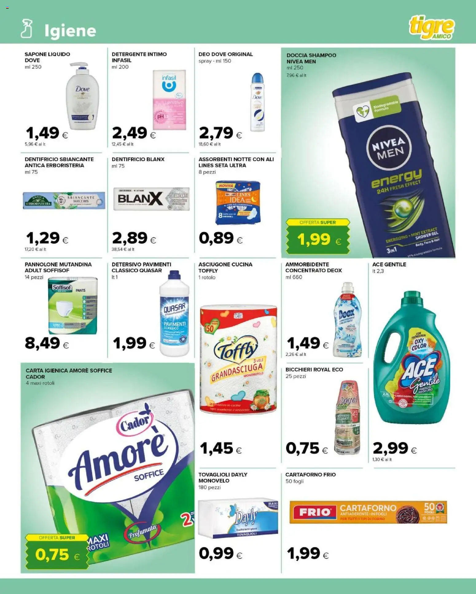 Volantino Tigre del 28/09/2026 | Pagina: 11 | Prodotti: Shampoo, Sapone, Detergente intimo, Doccia