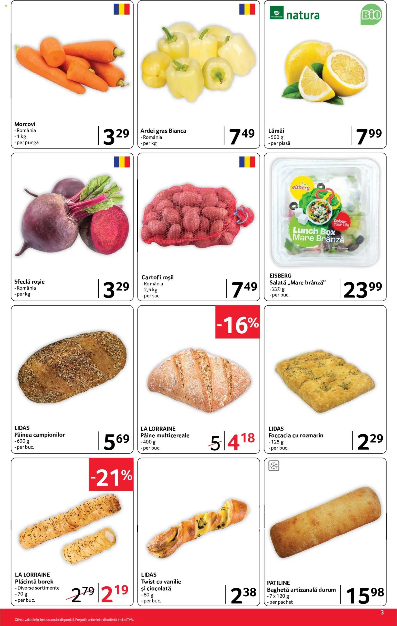 Noul catalog Selgros – valabil de la 24.07.2026 | Pagină: 3 | Produse: Pungă, Ardei, Ciocolată, Morcovi