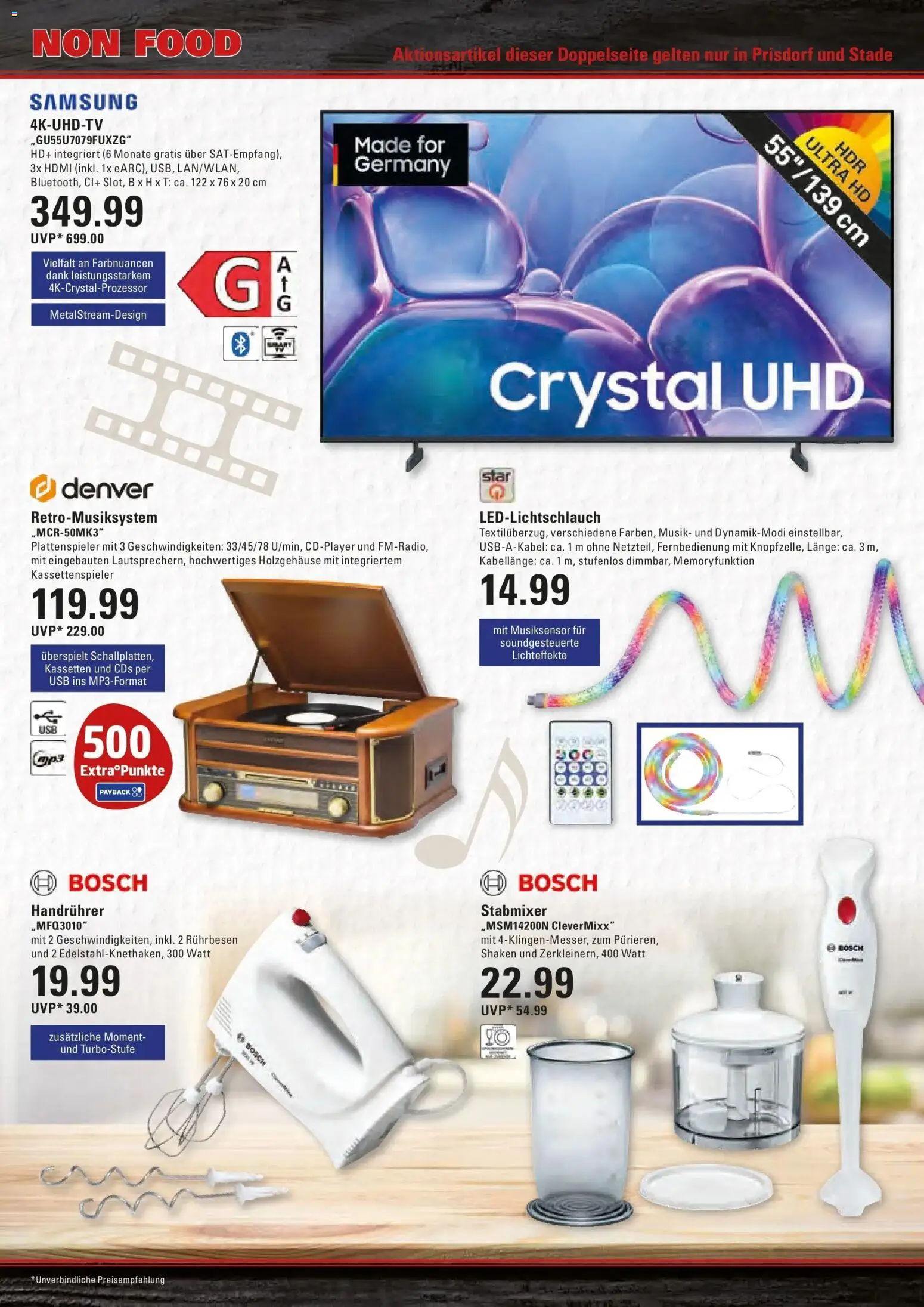 Edeka Prospekt Stade (ab 26.10.2026) » Angebote Online | Seite: 17 | Produkte: USB, Rührbesen, Samsung, Stabmixer