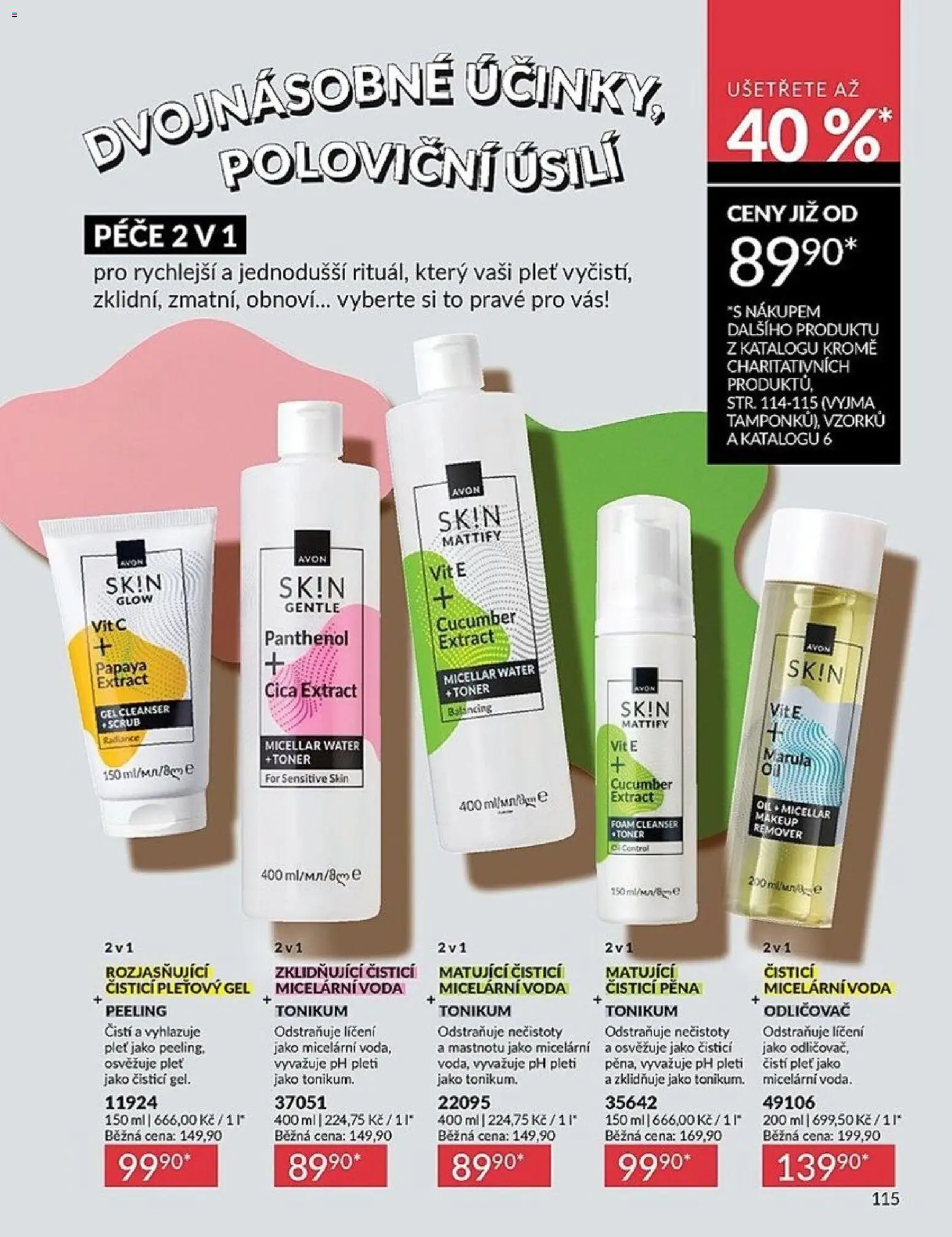 Avon Katalog 05/2026 od 01.05.2026 | Strana: 115 | Produkty: Makeup, Toner, Panthenol, Peeling