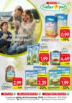 Spar Natur*pur ab 29.10.2026 gültig