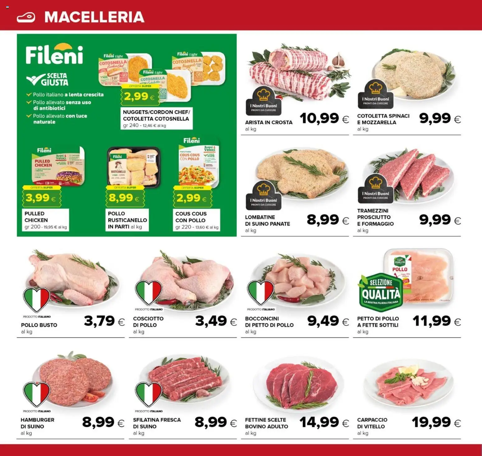 Volantino Oasi del 18.06.2026 | Pagina: 6 | Prodotti: Bovino, Petto di Pollo, Suino, Hamburger