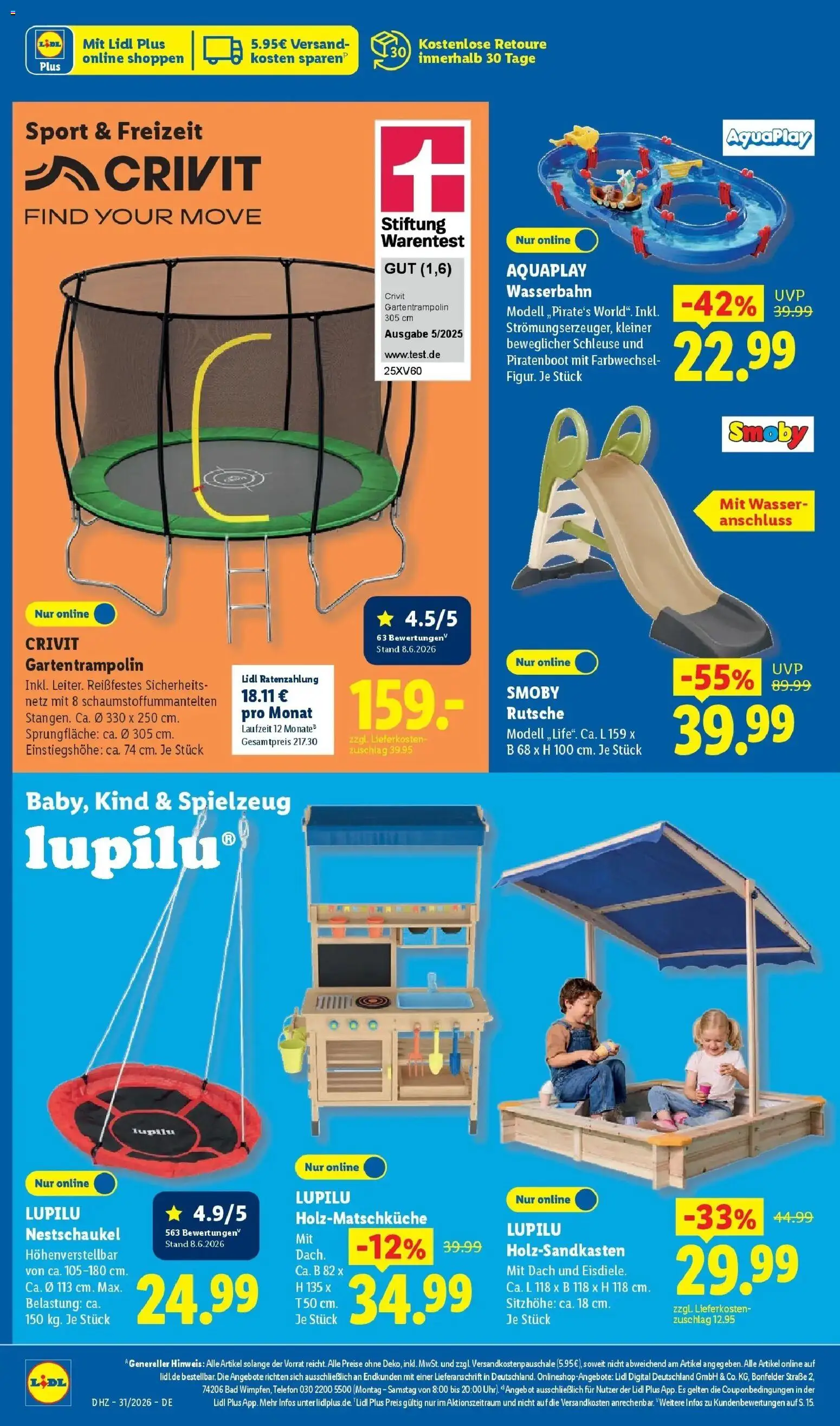 Lidl Prospekt Künzell – gültig ab 27.07.2026 | Seite: 52 | Produkte: Bad, Küche, Trampoline, Wasser