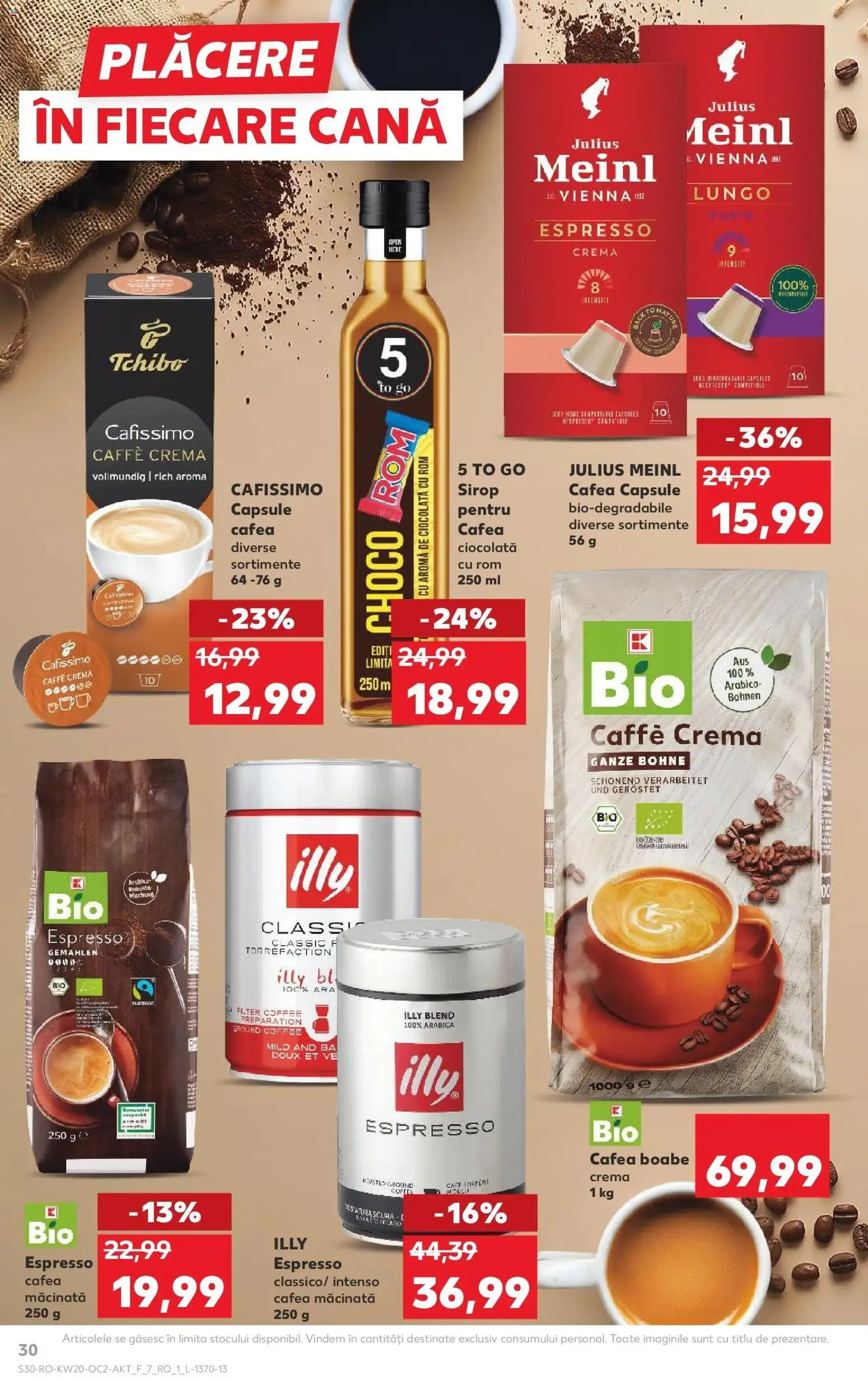 Noul catalog Kaufland – valabil de la 13.05.2026 | Pagină: 30 | Produse: Şerit ödül, Cremă, Cafea, Sirop
