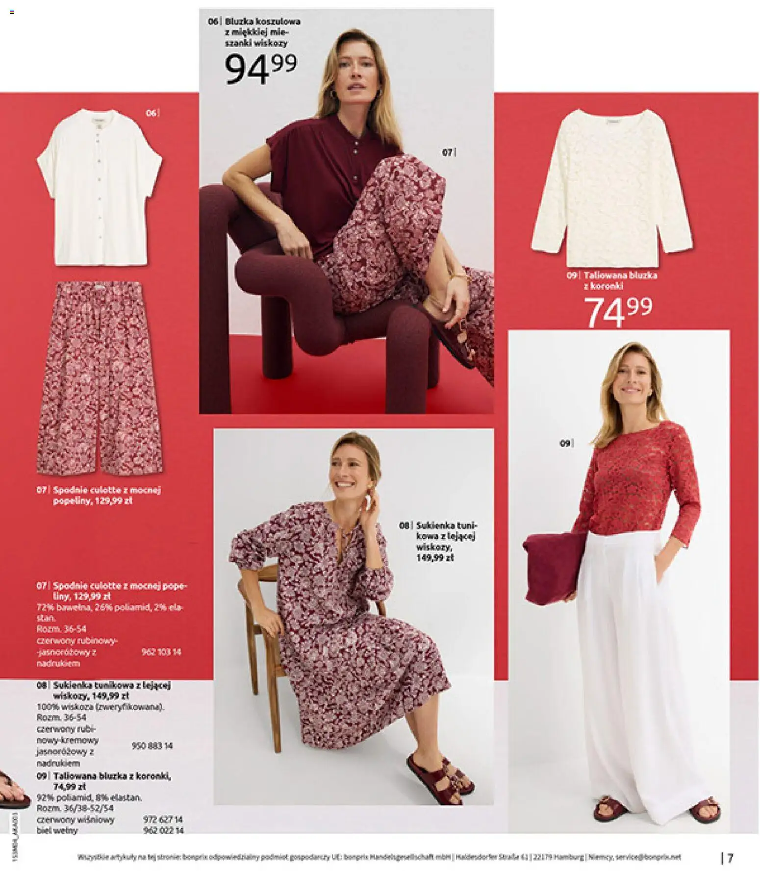 BonPrix Katalog od 30.03.2026 | Strona: 9 | Produkty: Bluzka, Spodnie, Sukienka