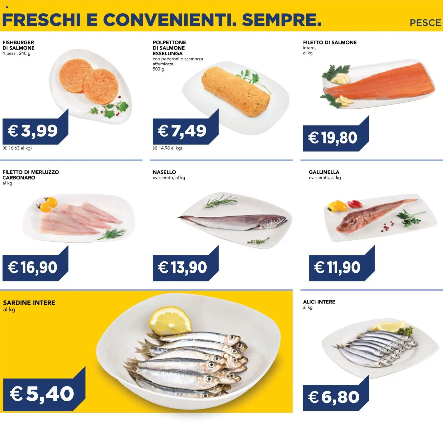 Volantino Esselunga S del 01/07/2026 | Pagina: 6 | Prodotti: Salmone, Pesce, Nasello, Alici