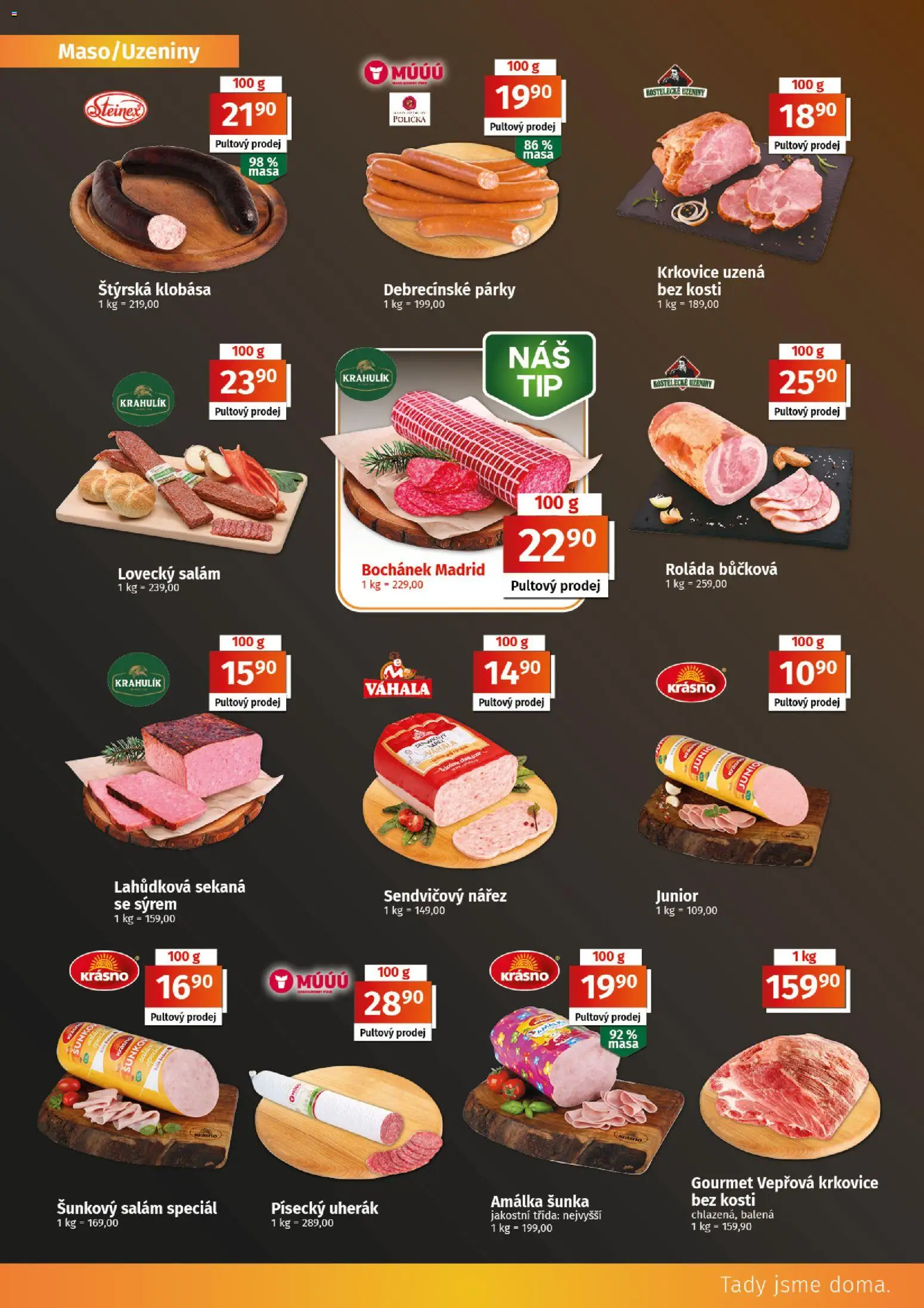 Coop leták - Tuty od 09.09.2026 | Strana: 3 | Produkty: Polička, Uherák, Šunka, Krkovice