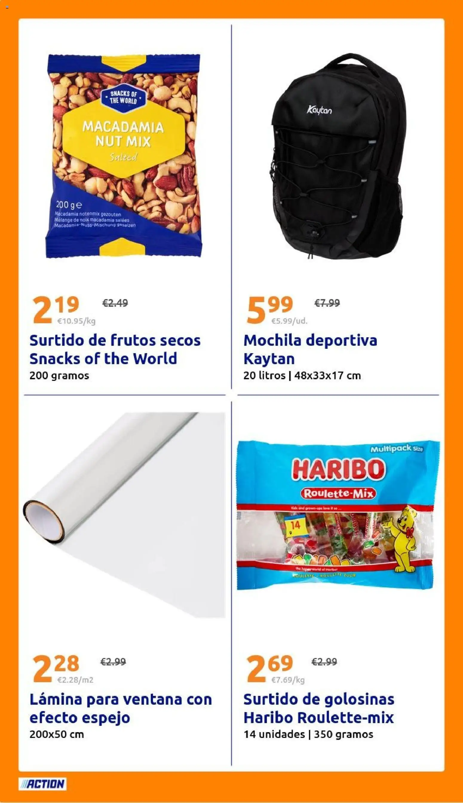 Action folleto │ válido desde el 22/07/2026 | Página: 20 | Productos: Snacks, Golosinas, Frutos secos, Espejo