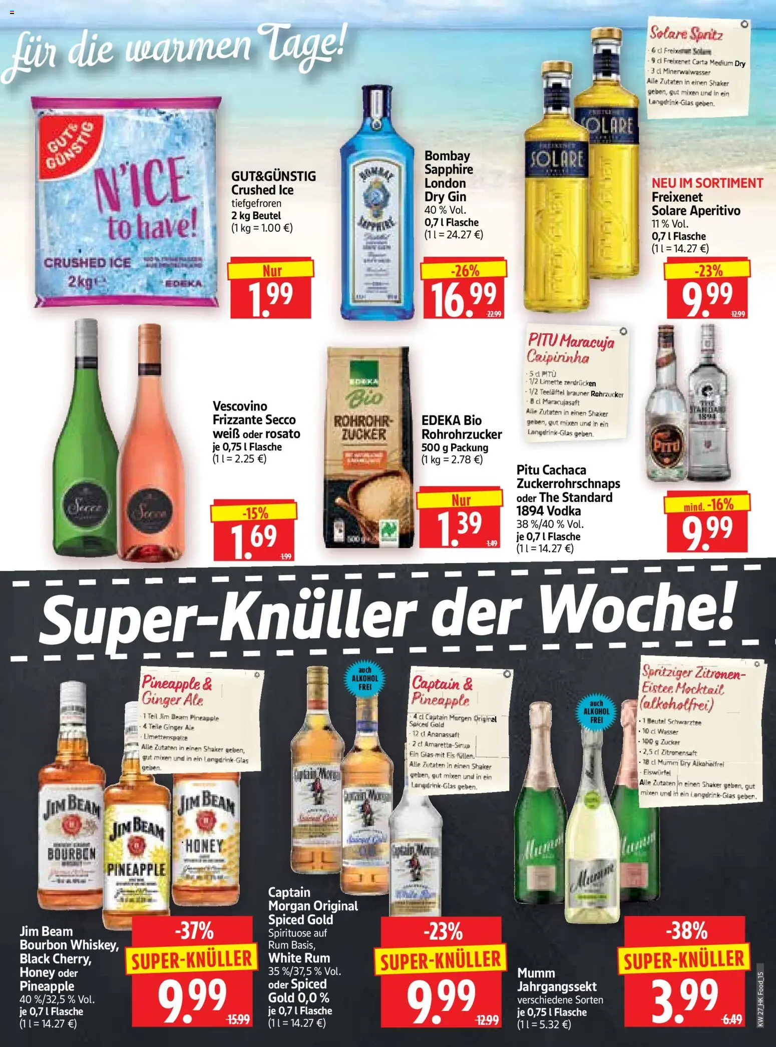HERKULES Prospekt – gültig ab 29.06.2026 | Seite: 15 | Produkte: Wasser, Bourbon, Eis, Zitronen