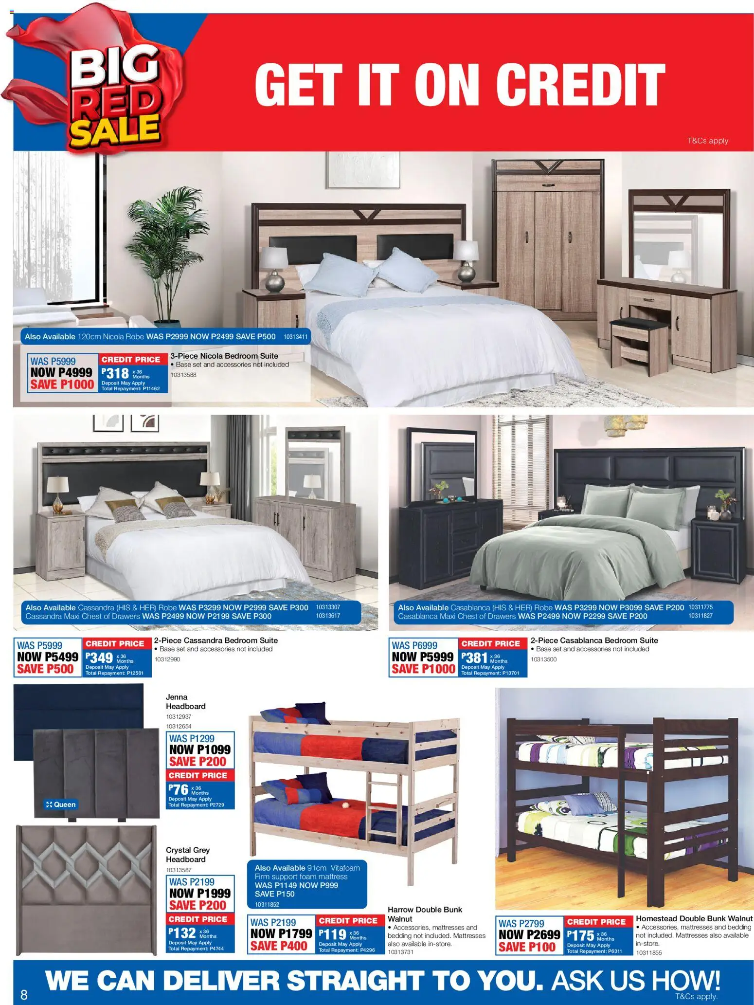 New OK Furniture catalogue – valid from 18.05.2026 | Page: 8 | Products: Headboard, Mattress, Double bunk, Foam