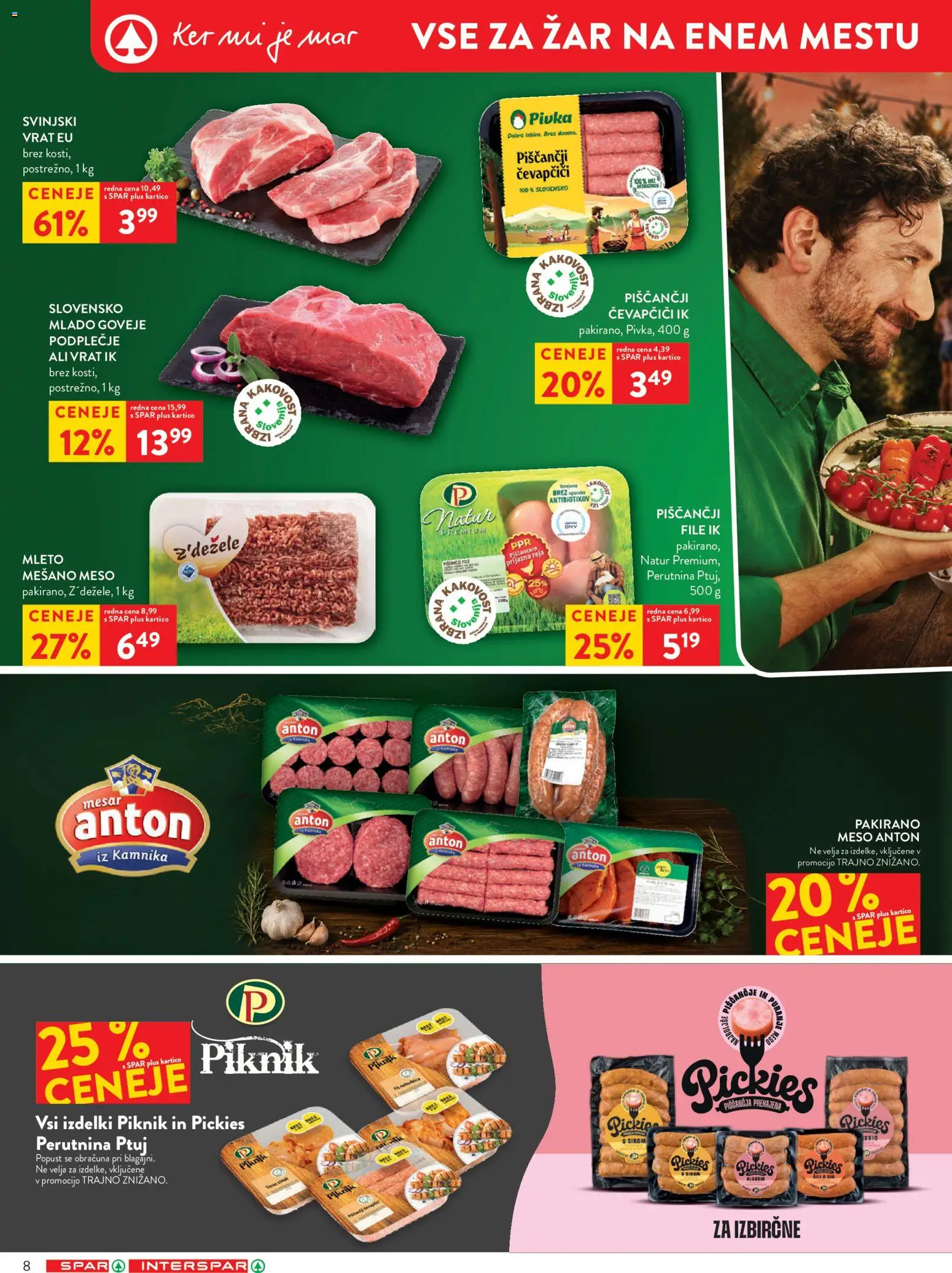 Novi Spar katalog ponudbe – veljaven od 10.06.2026 | Stran: 8 | Izdelki: Čevapčiči, Zar