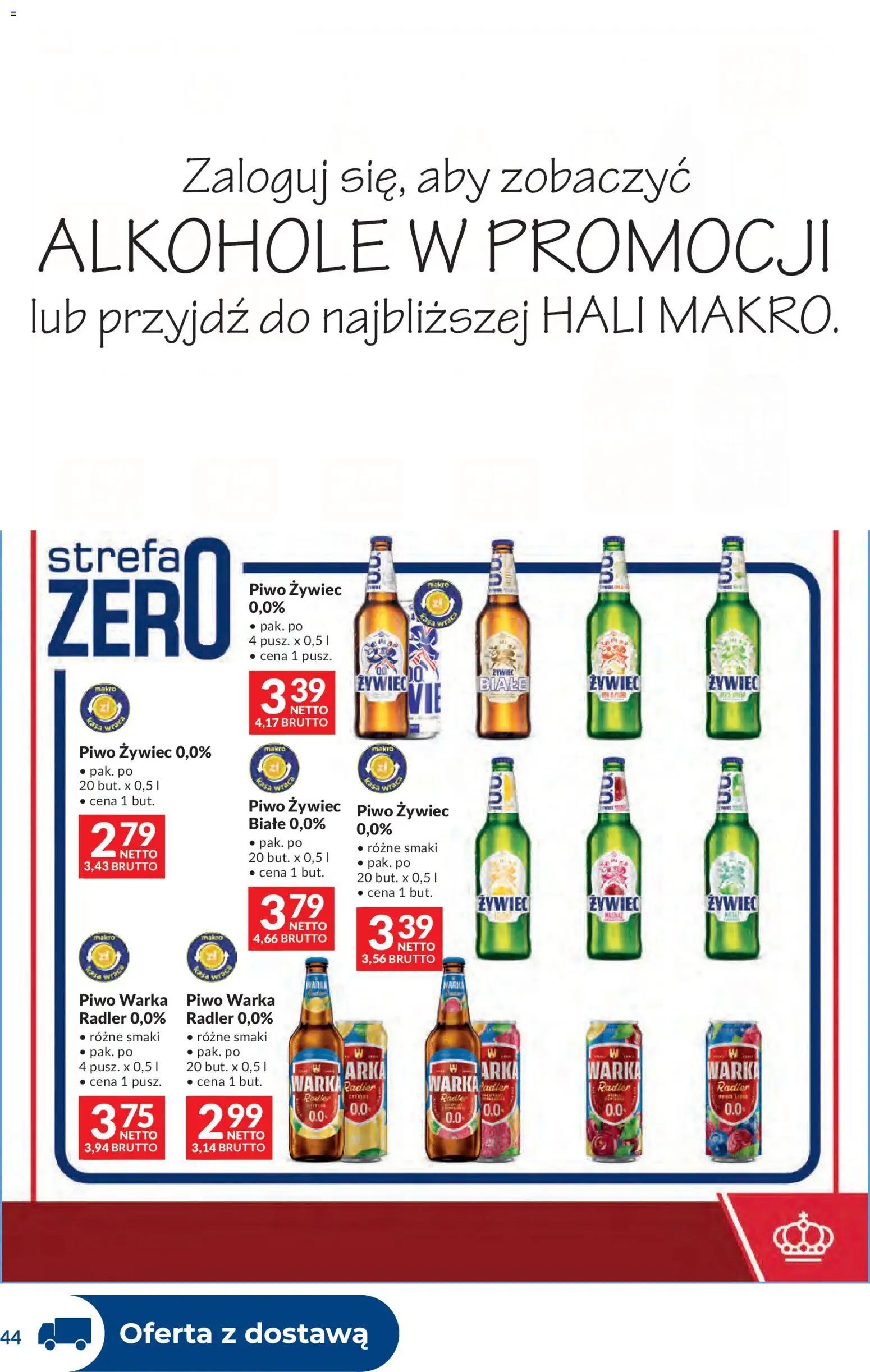 Makro gazetka - Dystrybucja do sklepów od 01.09.2026 | Strona: 44 | Produkty: Warka radler, Warka, Piwo Warka, Piwo