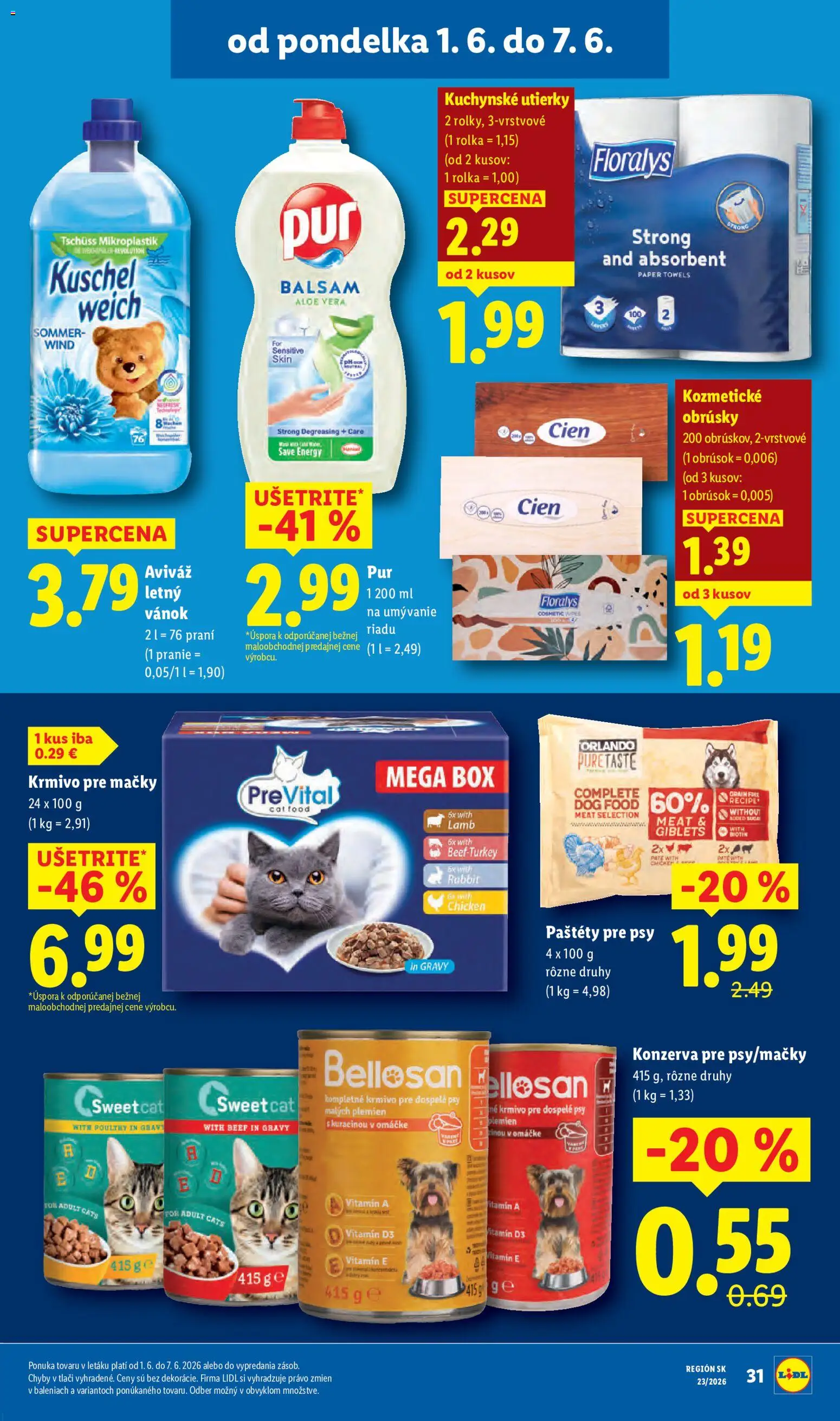 Nové Lidl akcie – leták je platný od 01.06.2026 | Strana: 45 | Produkty: Aviváž