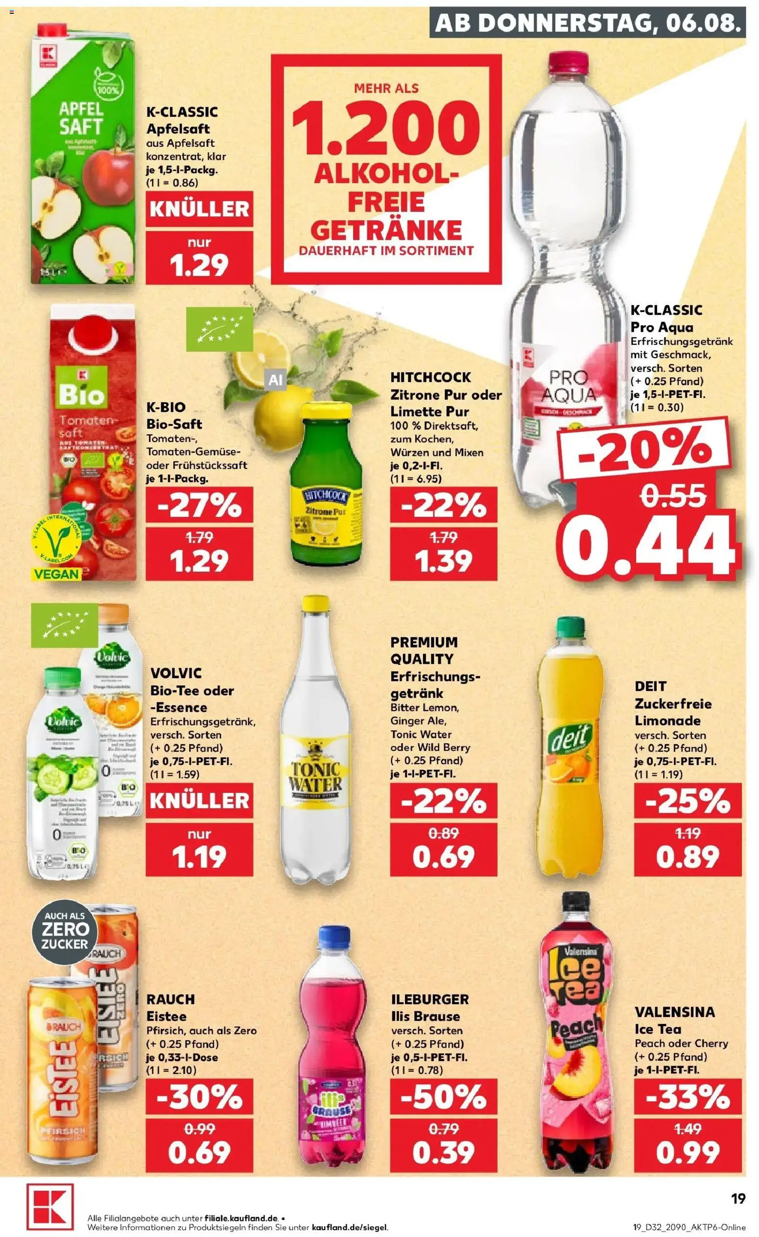 Kaufland Prospekt Altenburg – gültig ab 03.08.2026 | Seite: 28 | Produkte: Äpfel, Limonade, Saft, Volvic