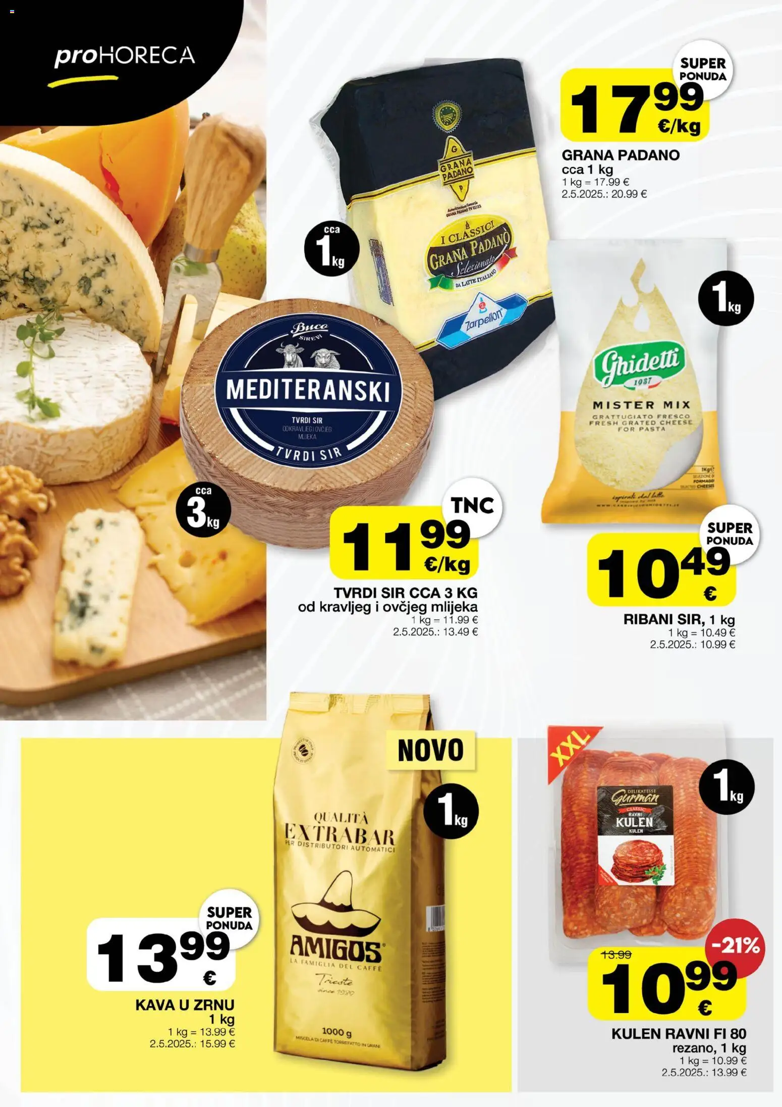 Stanić Diskont katalog | vrijedi od 25.06.2026 | Stranica: 12 | Proizvodi: Kava u zrnu, Kava, Kulen, Tvrdi sir