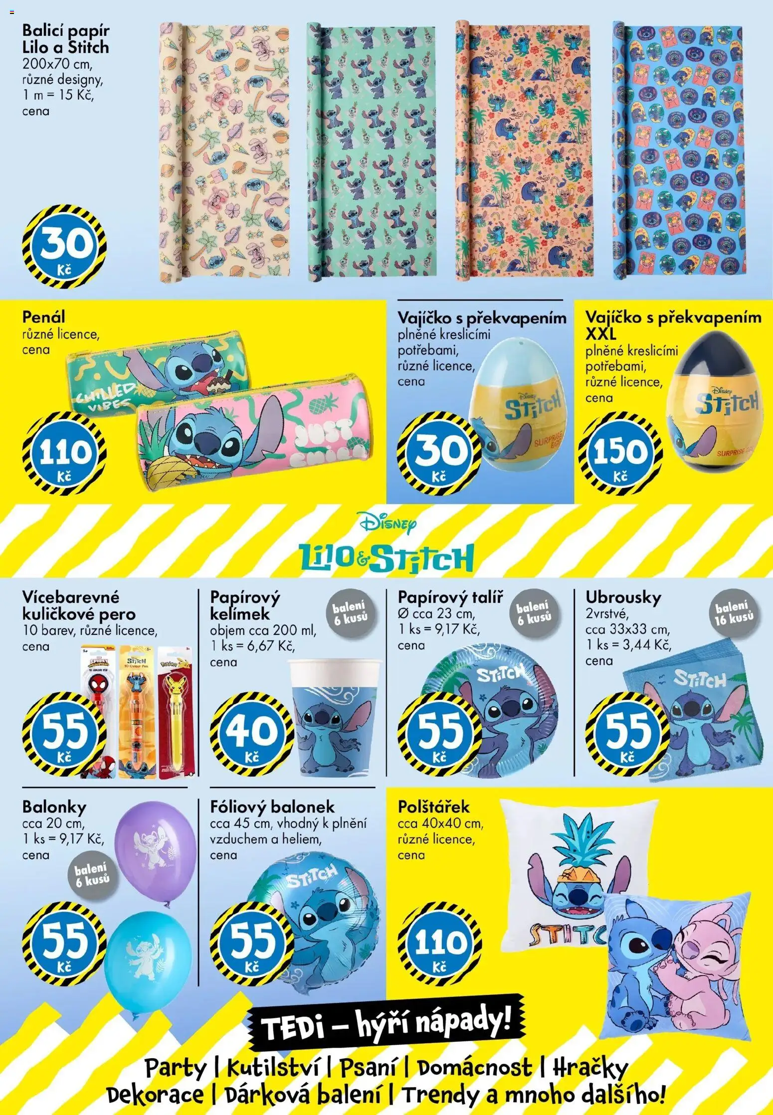 TEDi aktuální leták od 14.08.2026 - akční nabídka | Strana: 5 | Produkty: Penál, Pero, Hračky, Dekorace