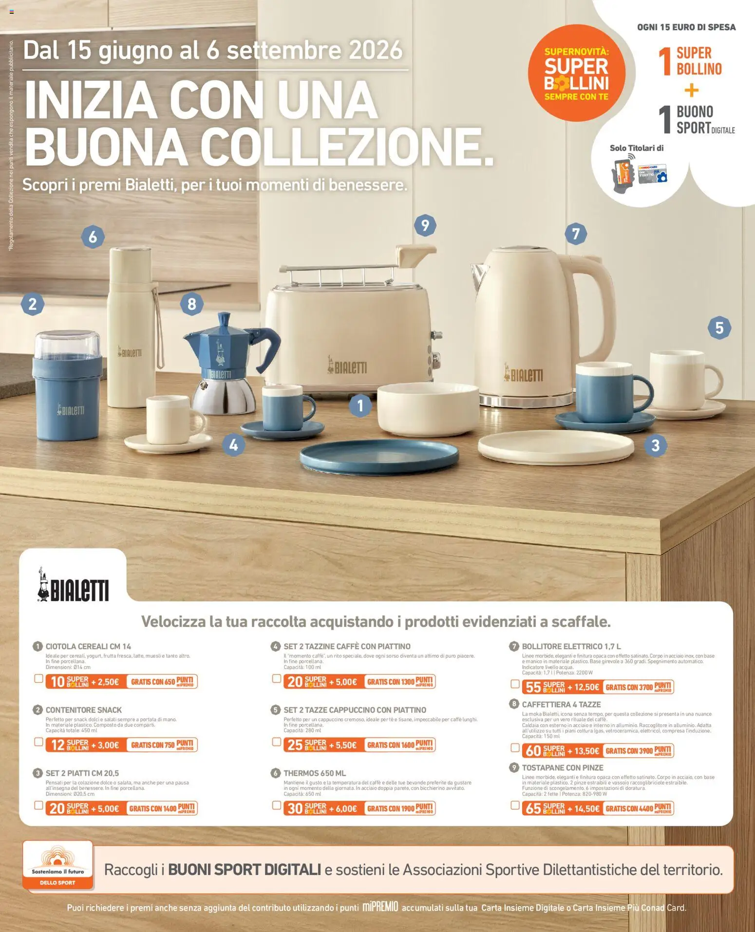 Volantino Conad del 19.06.2026 | Pagina: 11 | Prodotti: Muesli, Caffettiera, Tè, Contenitore