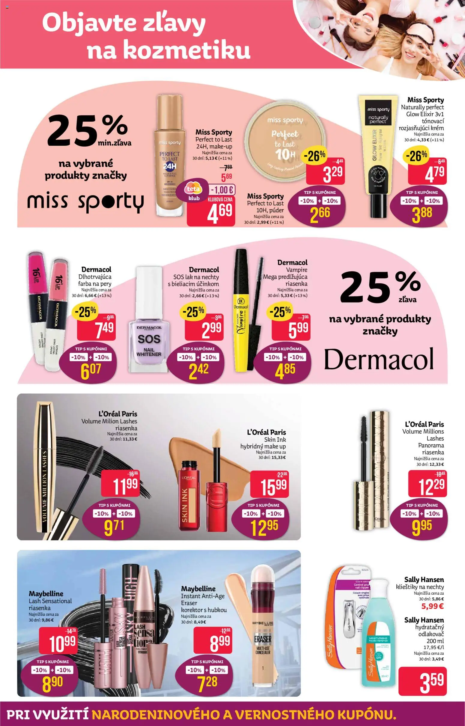 Nové Teta drogerie akcie – leták je platný od 28.09.2026 | Strana: 3 | Produkty: Korektor, Riasenka, Lak na nechty, Krém