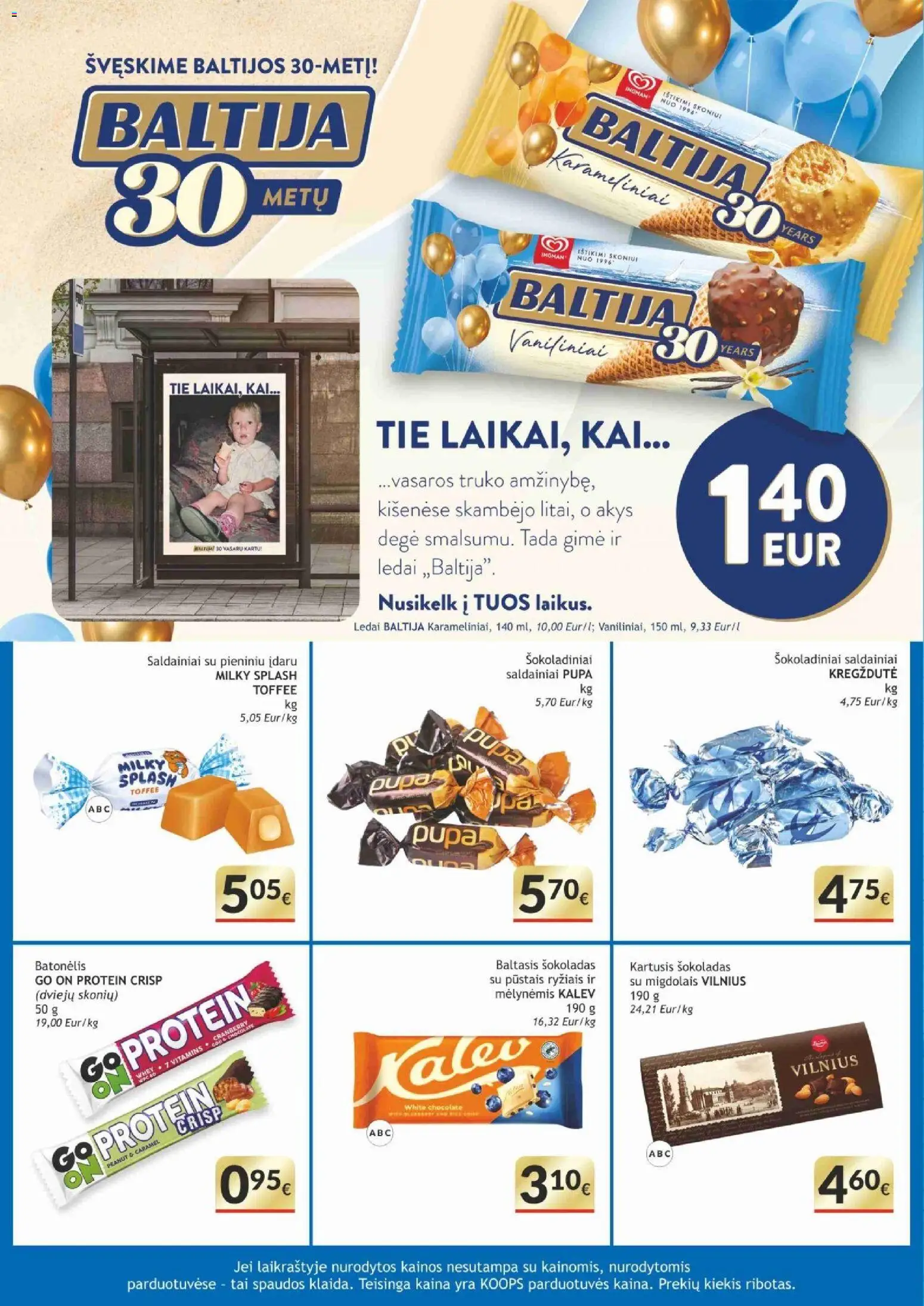 Koops akcijos nuo 2026.08.03 | Puslapis: 10 | Prekių: Ledai, Šokoladas, Saldainiai